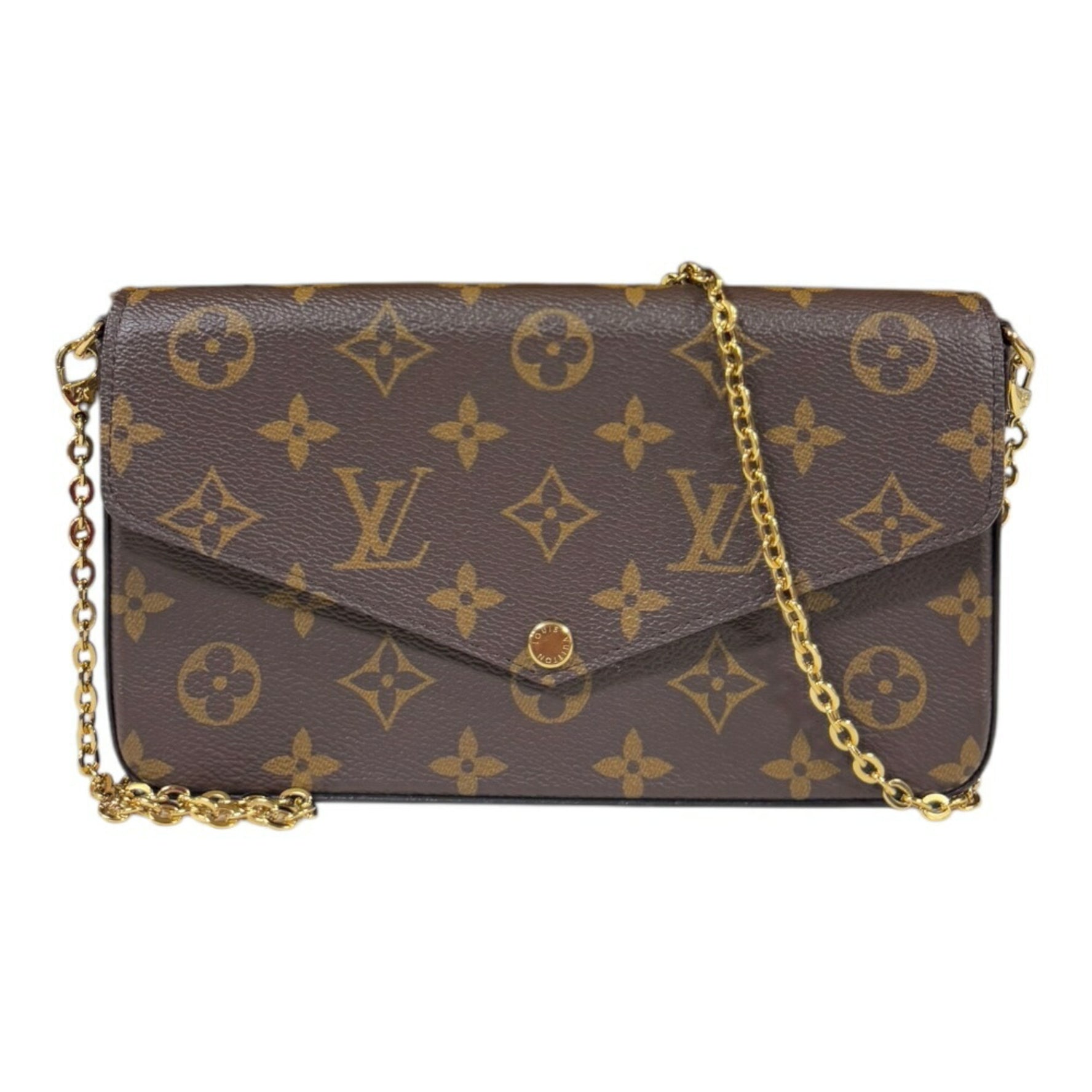 Louis Vuitton Pochette Felicie Monogram Shoulder Bag Canvas Chain