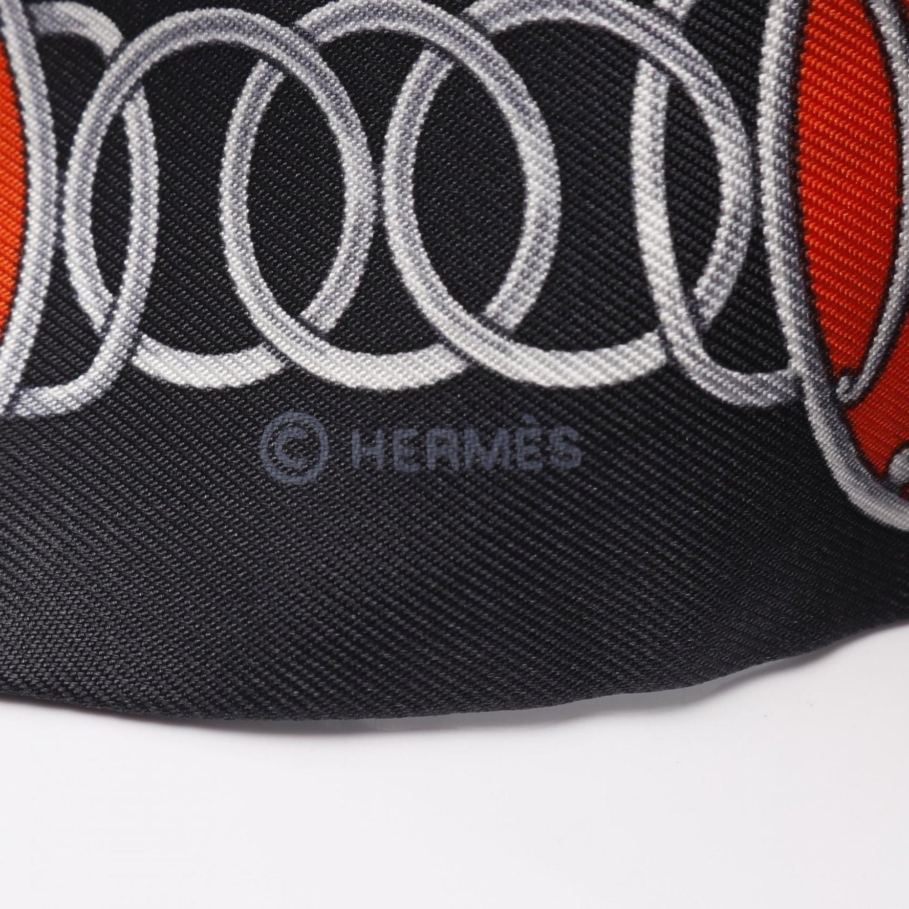 Hermes Hermès Twilly Lift Profile Silk Scarf in Black and Multicolor