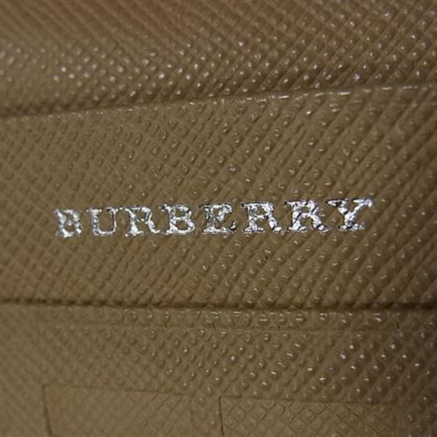 BURBERRY Business Card Case, Leather Check Embossed