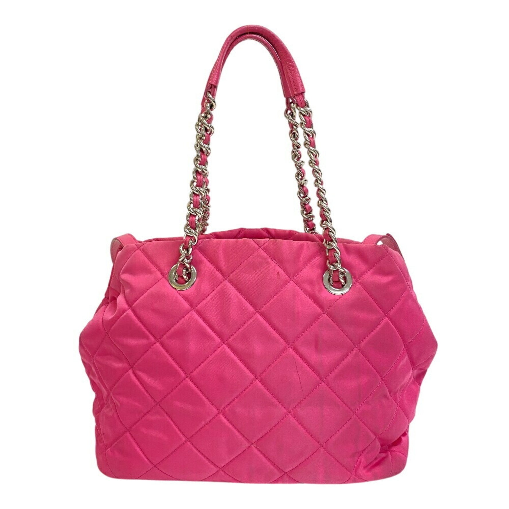 PRADA Tessuto Impuntu Quilted Chain Tote Bag in