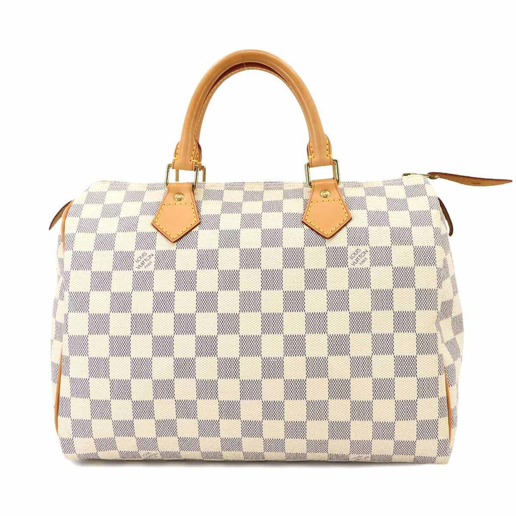 Louis Vuitton Damier Azur Speedy 30 Handbag Gold Hardware
