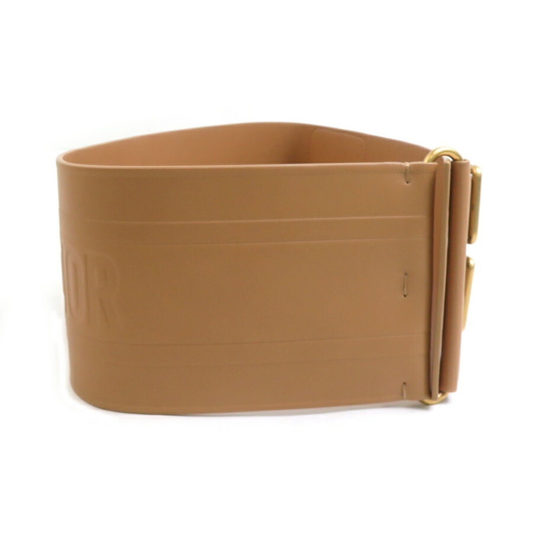 Christian Dior Leather and Metal Belt in Beige Brown Gold