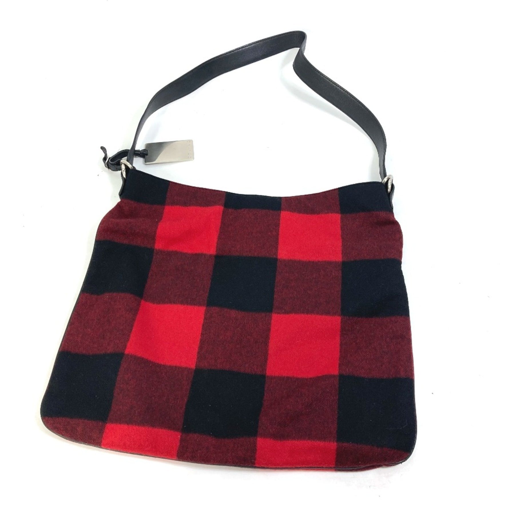 CELINE check Crossbody bag Shoulder Bag Black