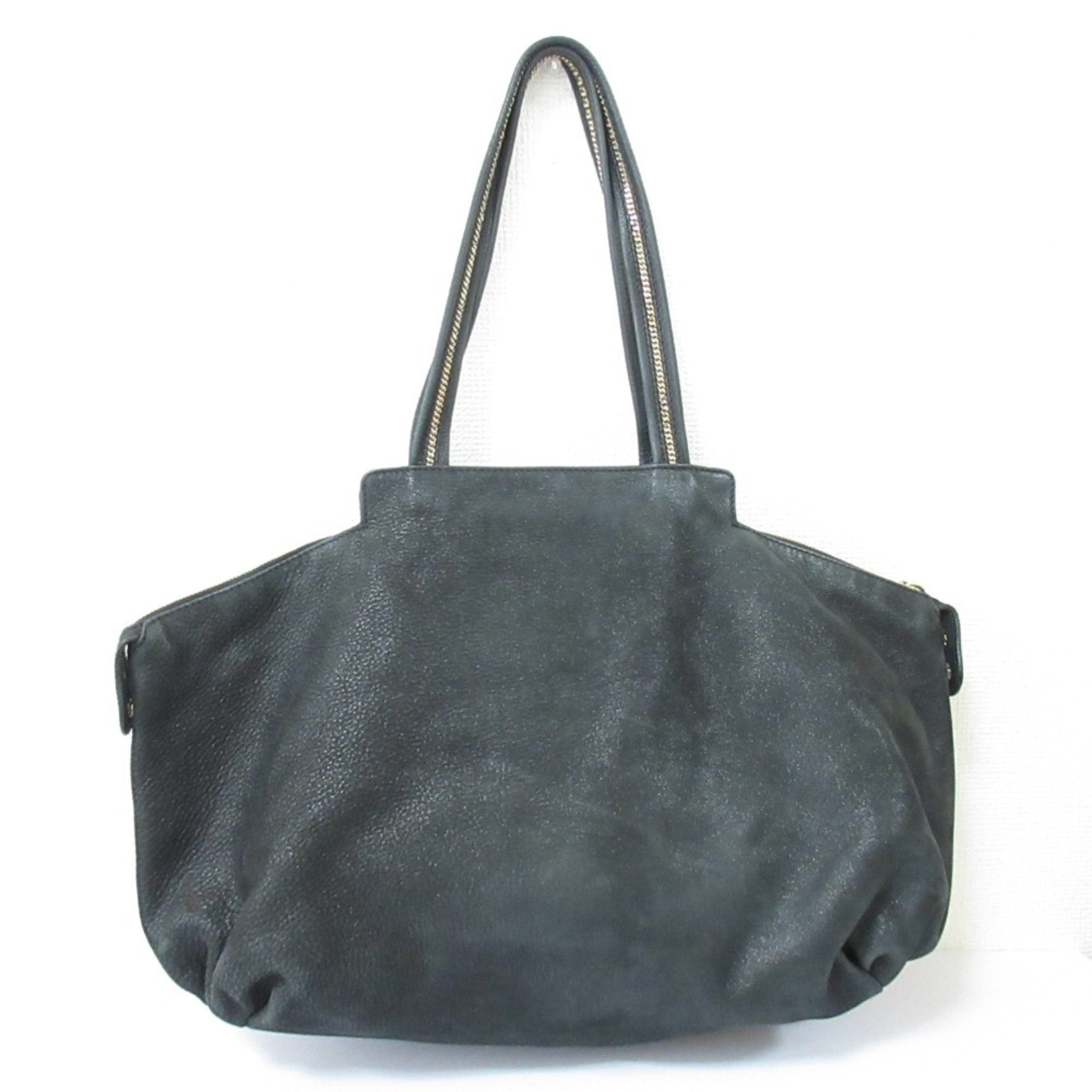 FENDI Lampo FF logo hardware leather chain tote bag, one-shoulder