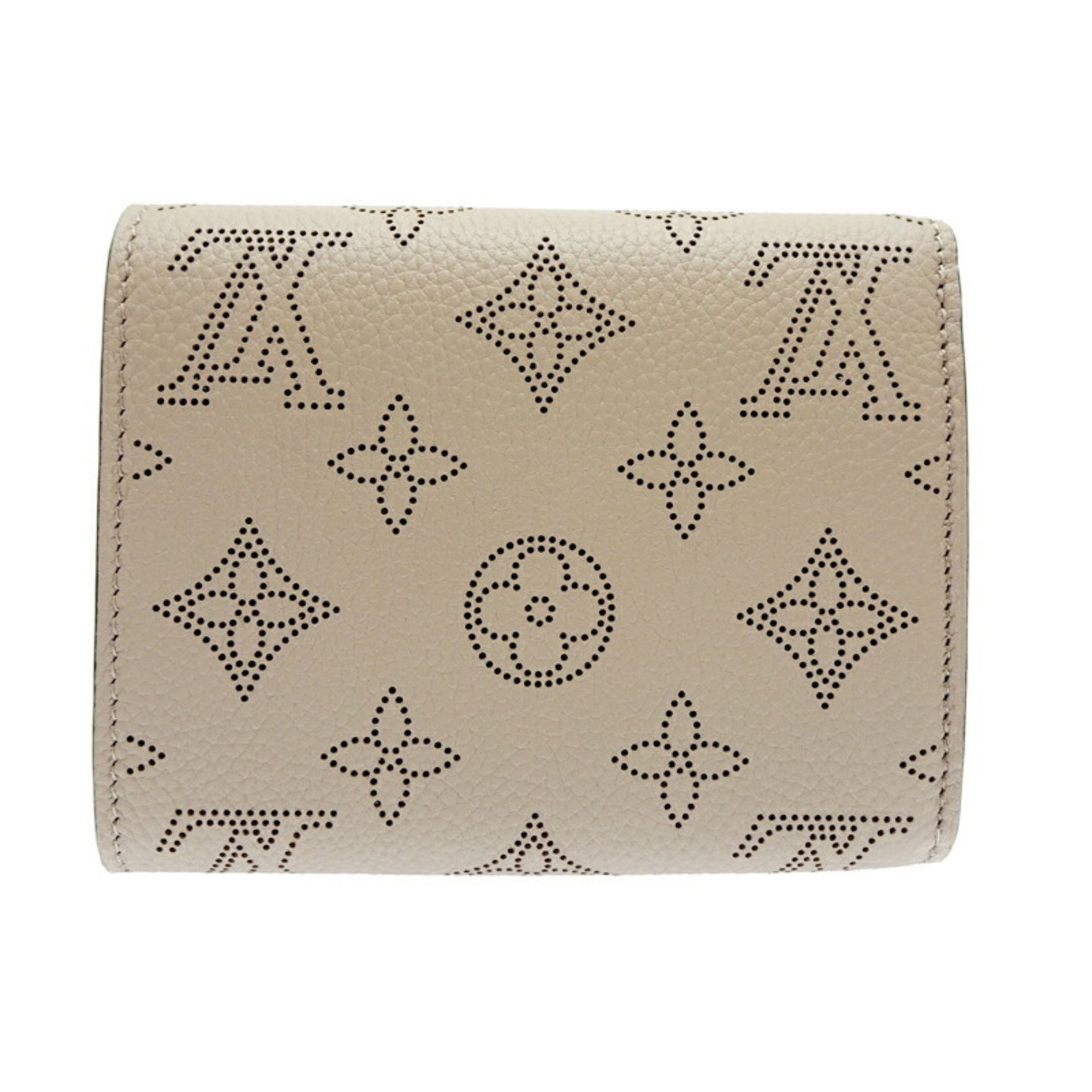 Louis Vuitton Portefeuille Iris Compact Bi-fold Wallet Mahina Galle (Greige)