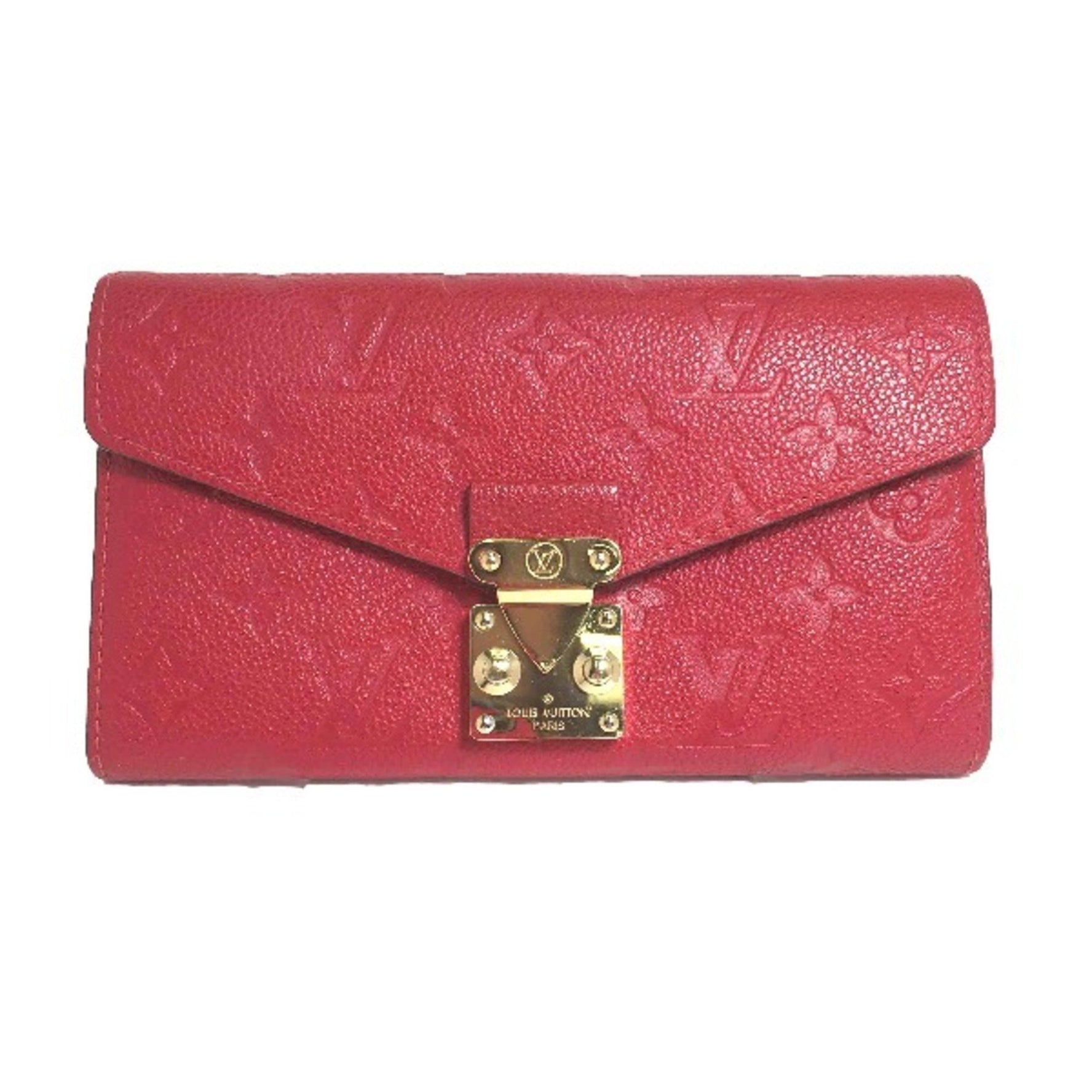 Louis Vuitton Long Wallet Monogram Portefeuille Red LV