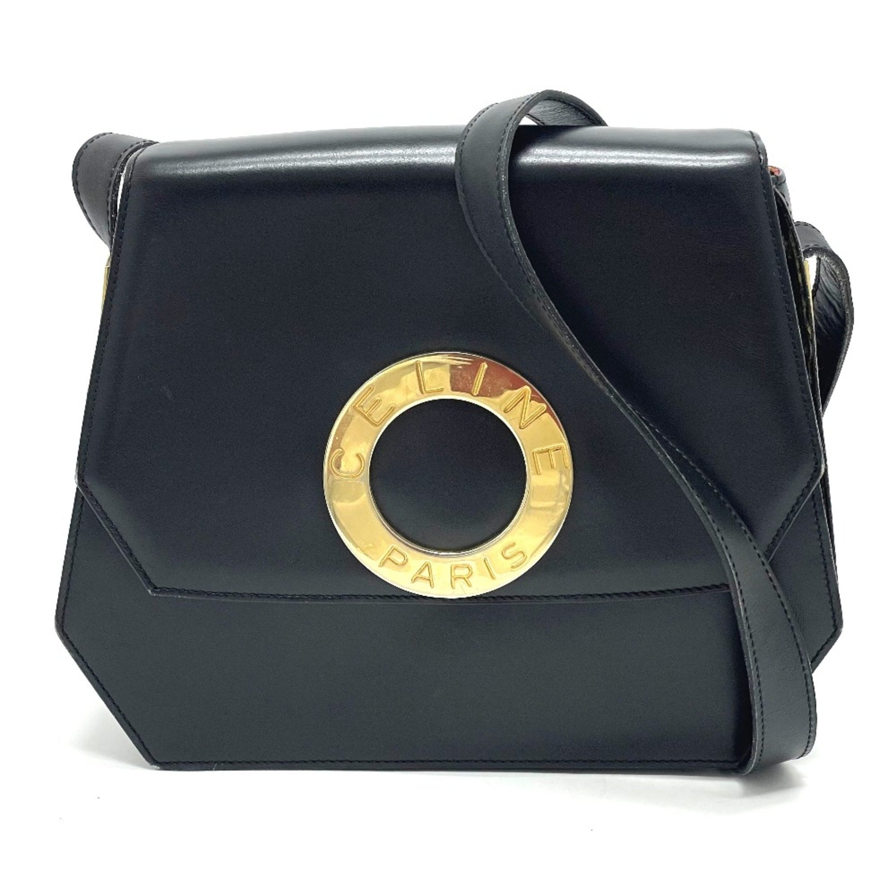 CELINE logo Bag Crossbody Shoulder Bag GoldHardware