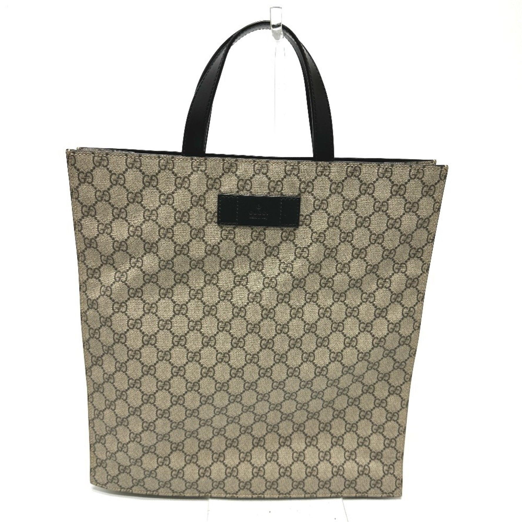 GUCCI GG Handbag Tote Bag in Supreme Canvas, Men's, Beige