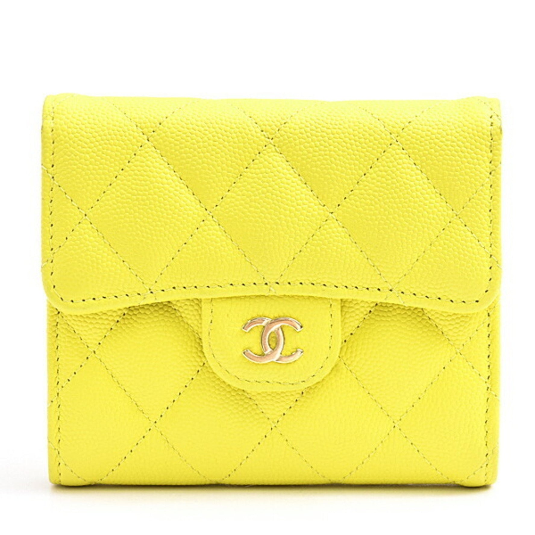 Chanel Wallet Matelasse Tri-fold Random Caviar Skin