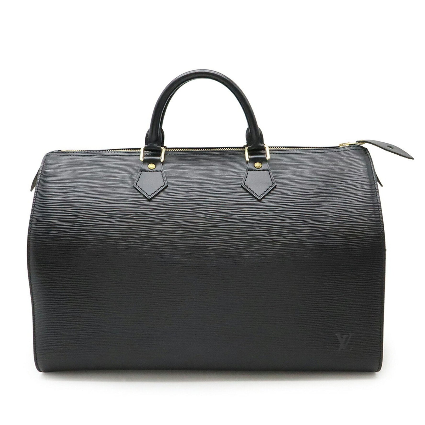 Louis Vuitton Epi Speedy 35 Handbag/Boston Bag in Leather Noir and Black