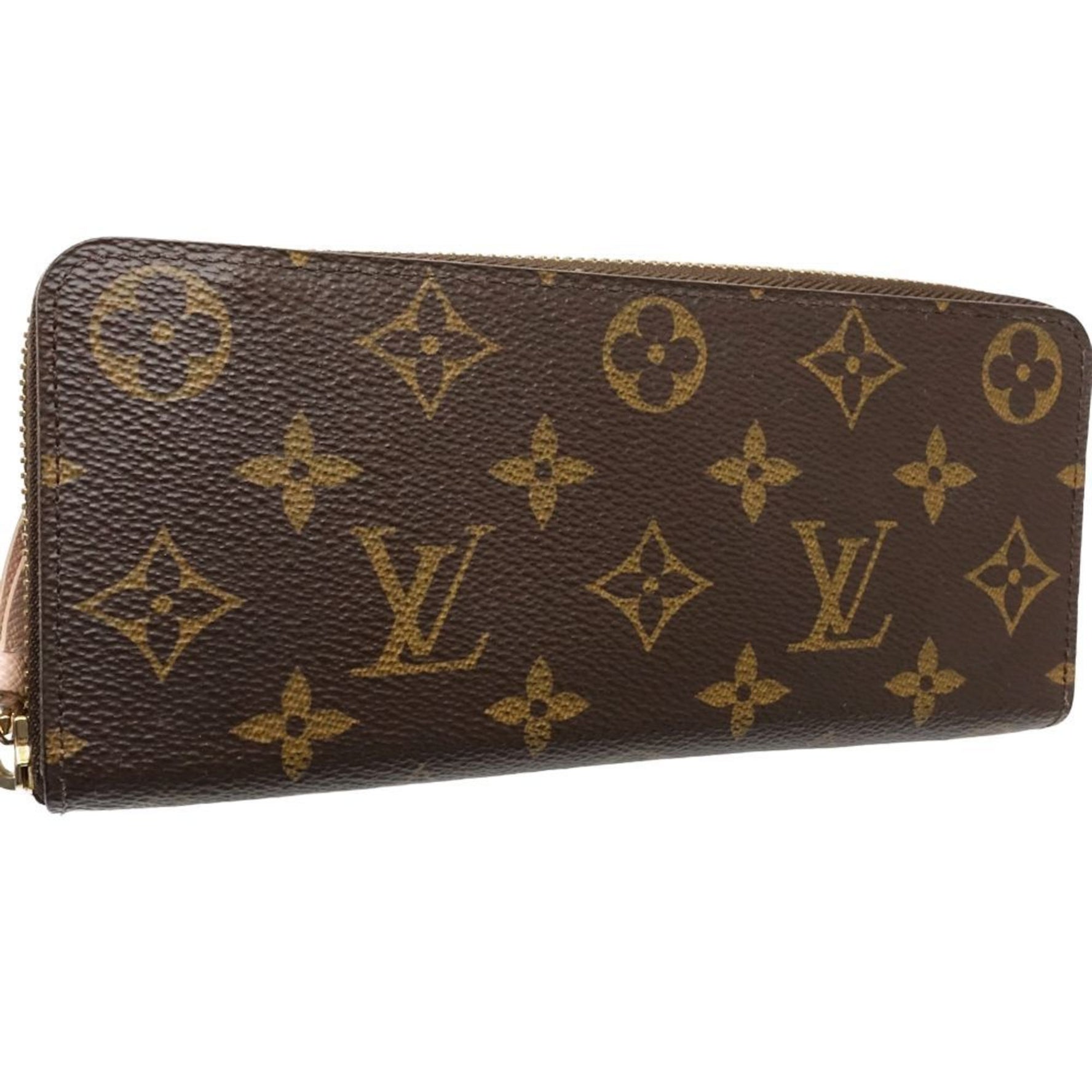 Louis Vuitton Monogram Long Wallet Portefeuille Clemence Brown