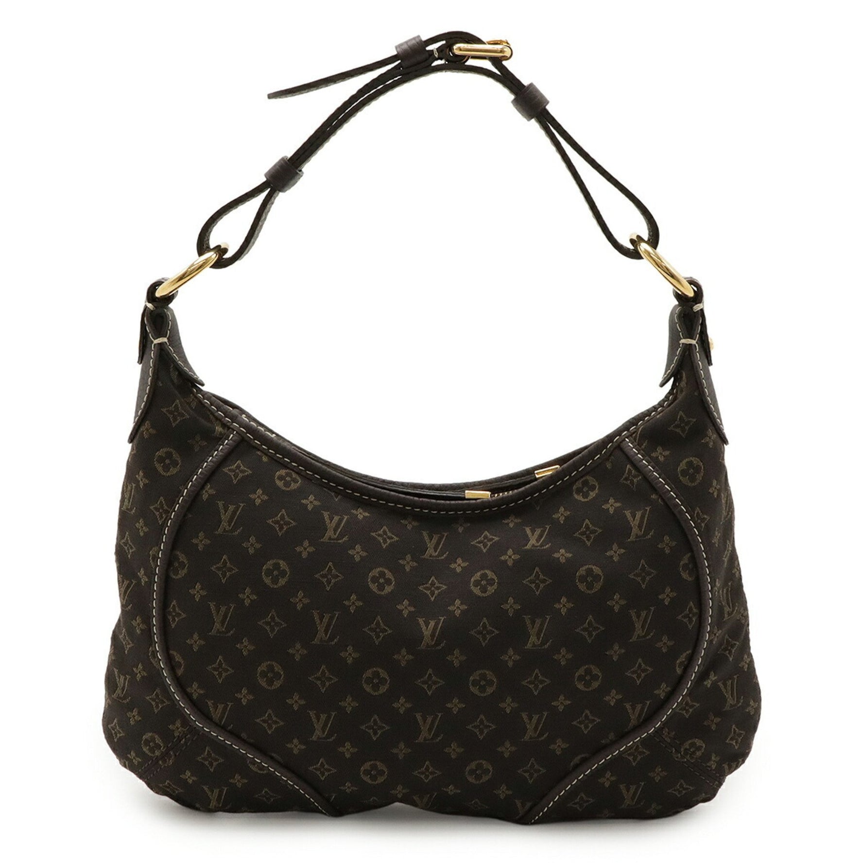 LOUIS VUITTON Monogram Mini Manon PM Shoulder Bag in Ebene Brown