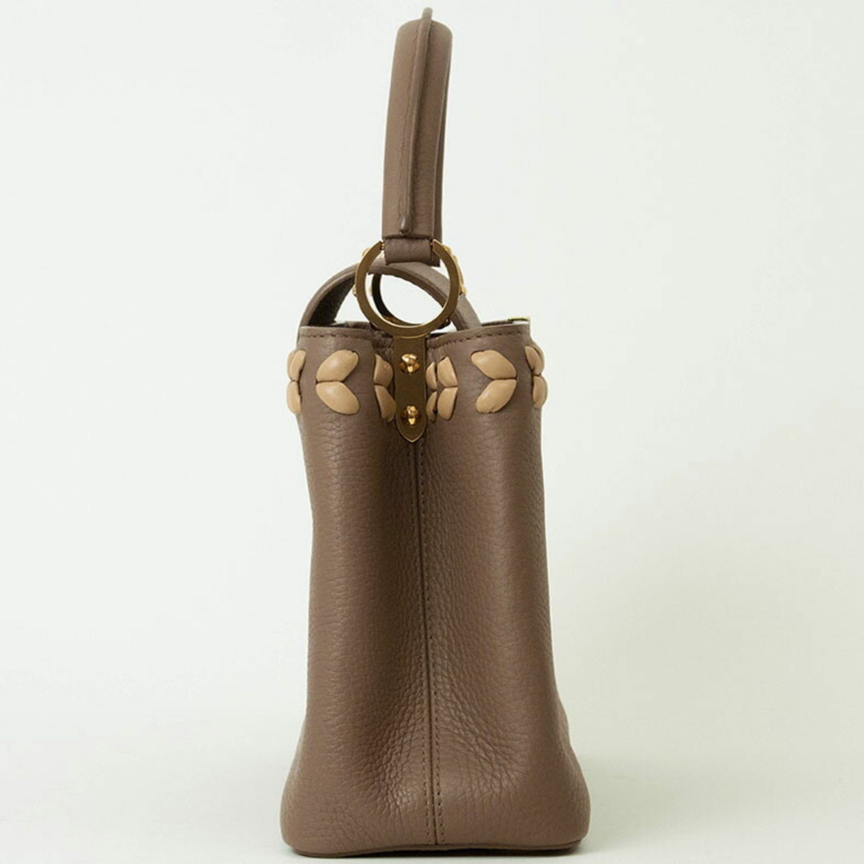 Louis Vuitton Capucines PM Handbag Pink Beige