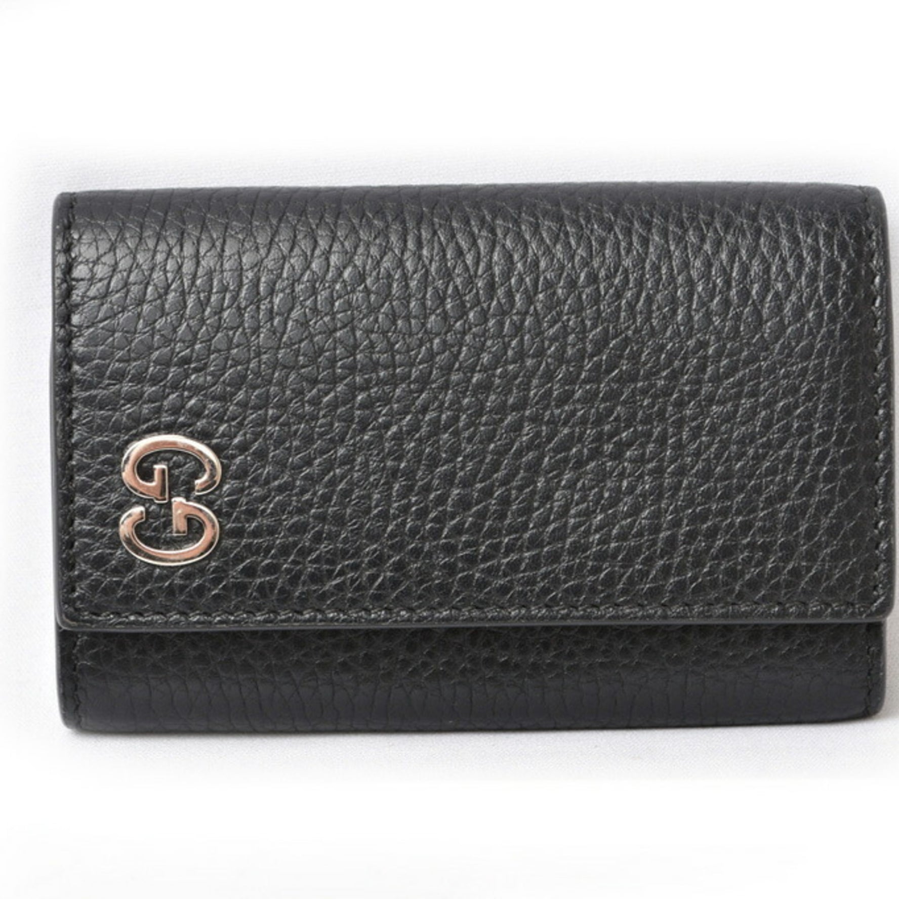 Gucci key case, holder, leather, GG, silver