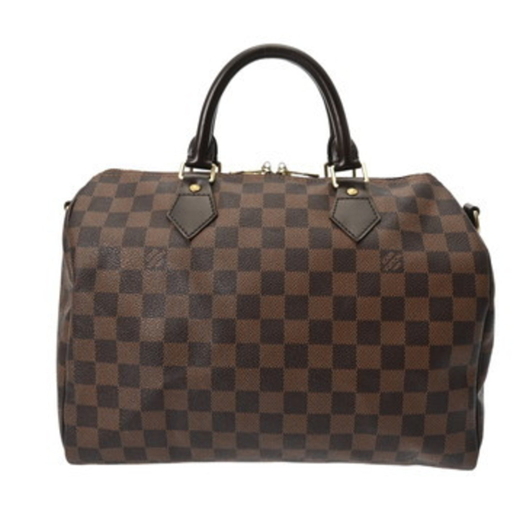 LOUIS VUITTON Damier Speedy Bandouliere 30 Canvas Handbag