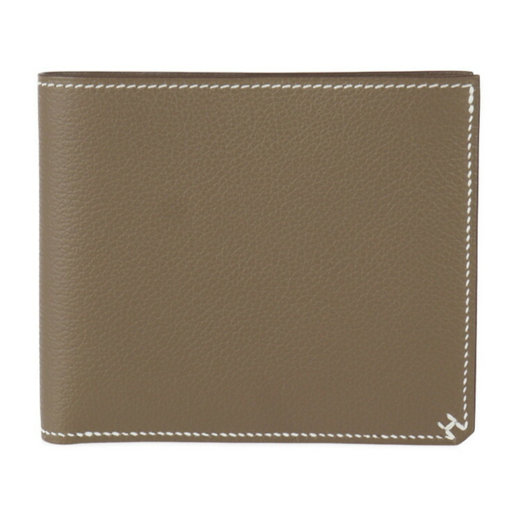 HERMES H Series Compact Bias Bifold Wallet - Evercolor Etoupe