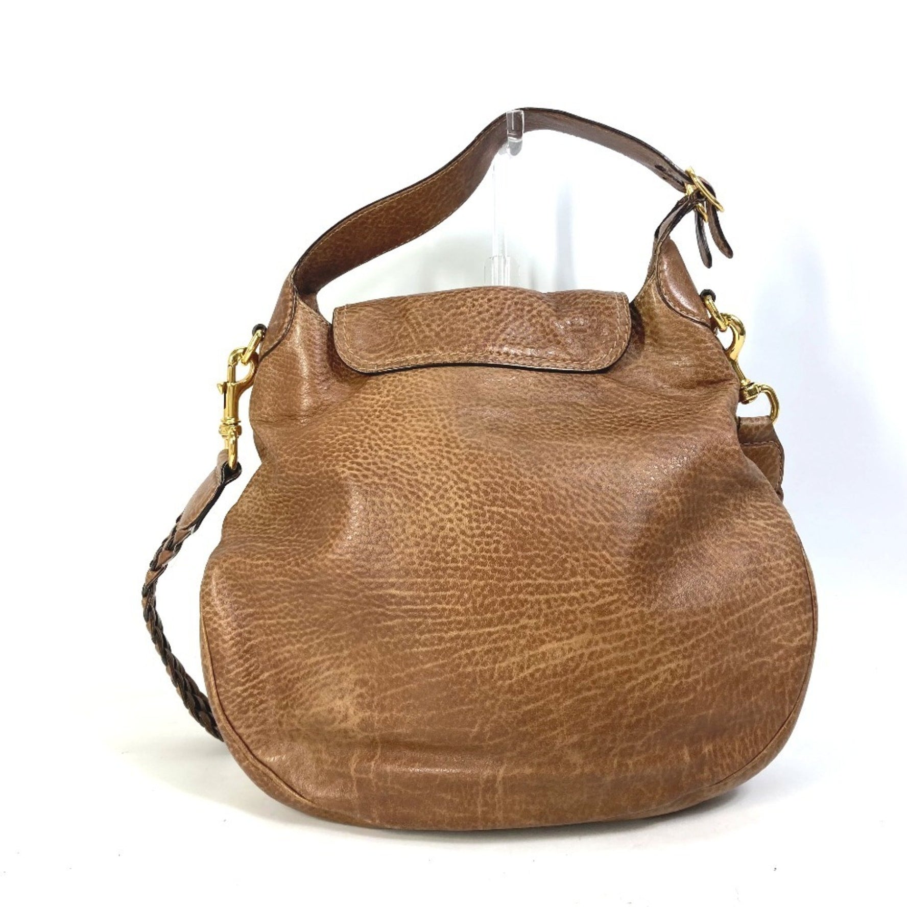 GUCCI Horsebit Shoulder Bag Leather