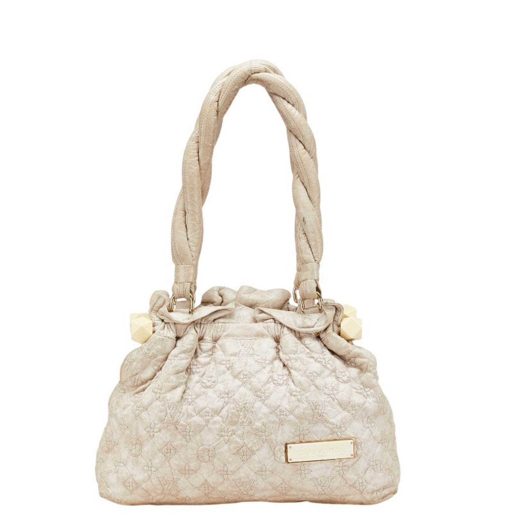 Louis Vuitton Monogram Olympe Stratus PM Shoulder Bag Ecru Beige Leather