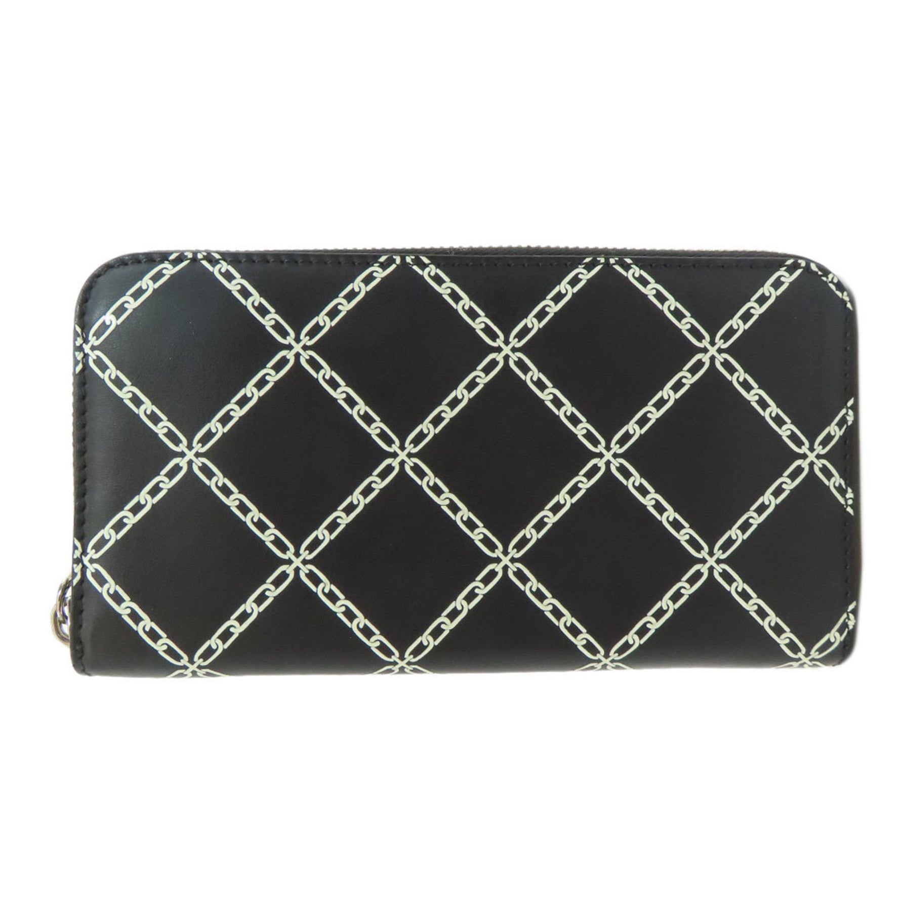 Burberry Chain Motif Long Wallet Leather