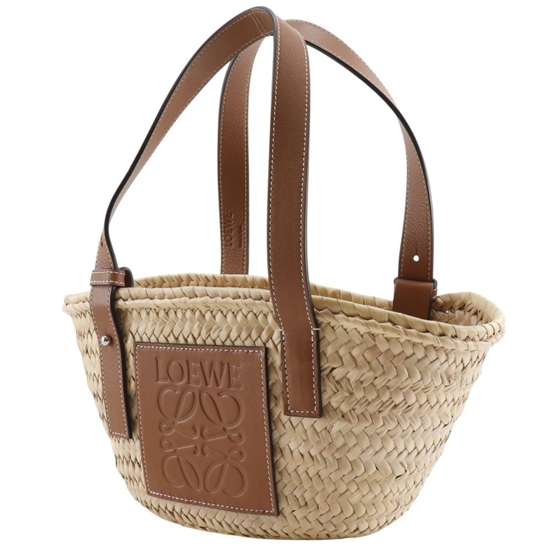 LOEWE Basket Bag, Small Tote Raffia and Leather