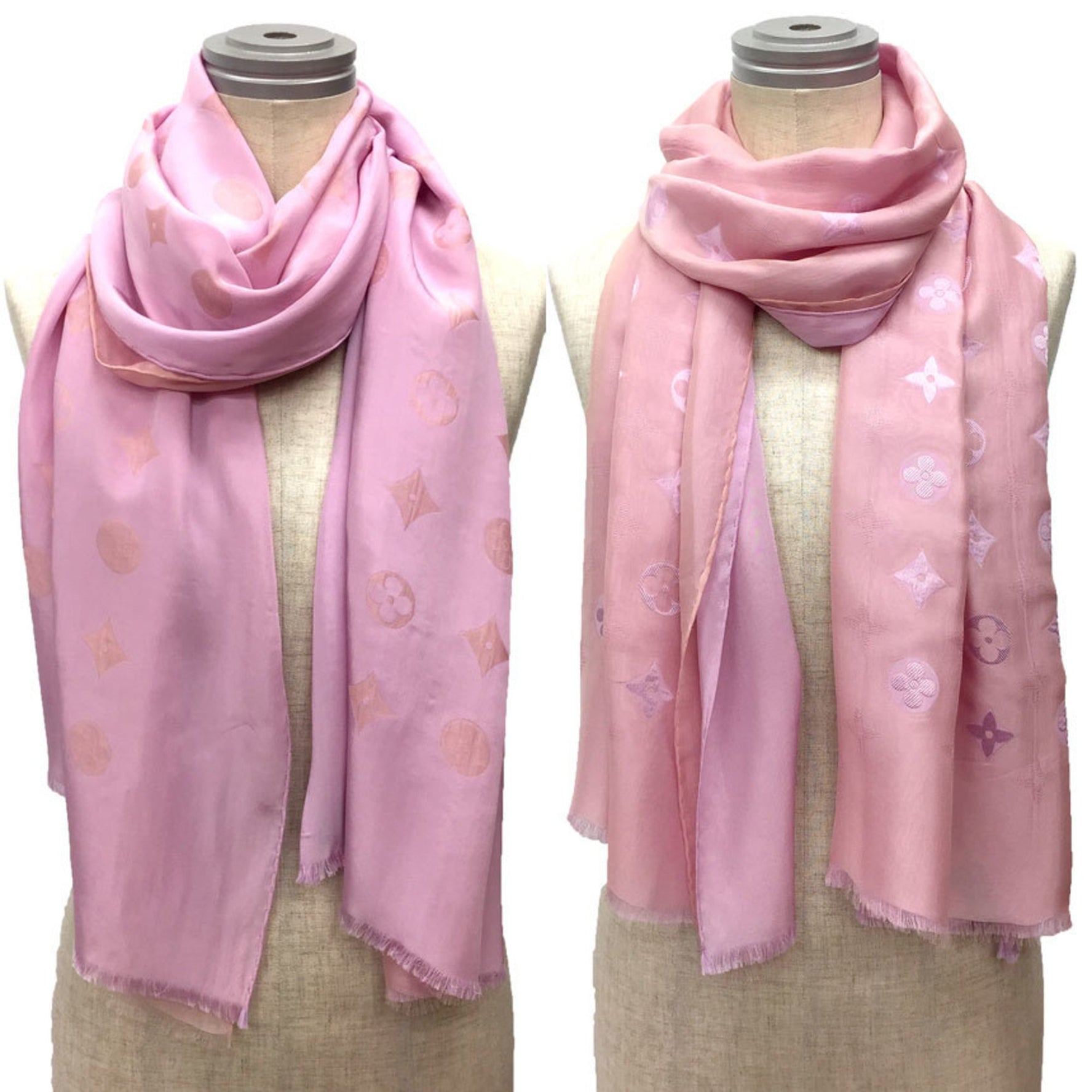 Louis Vuitton Etoile Venice Scarf Muffler Stole Shawl Reversible Monogram Silk Vuitton