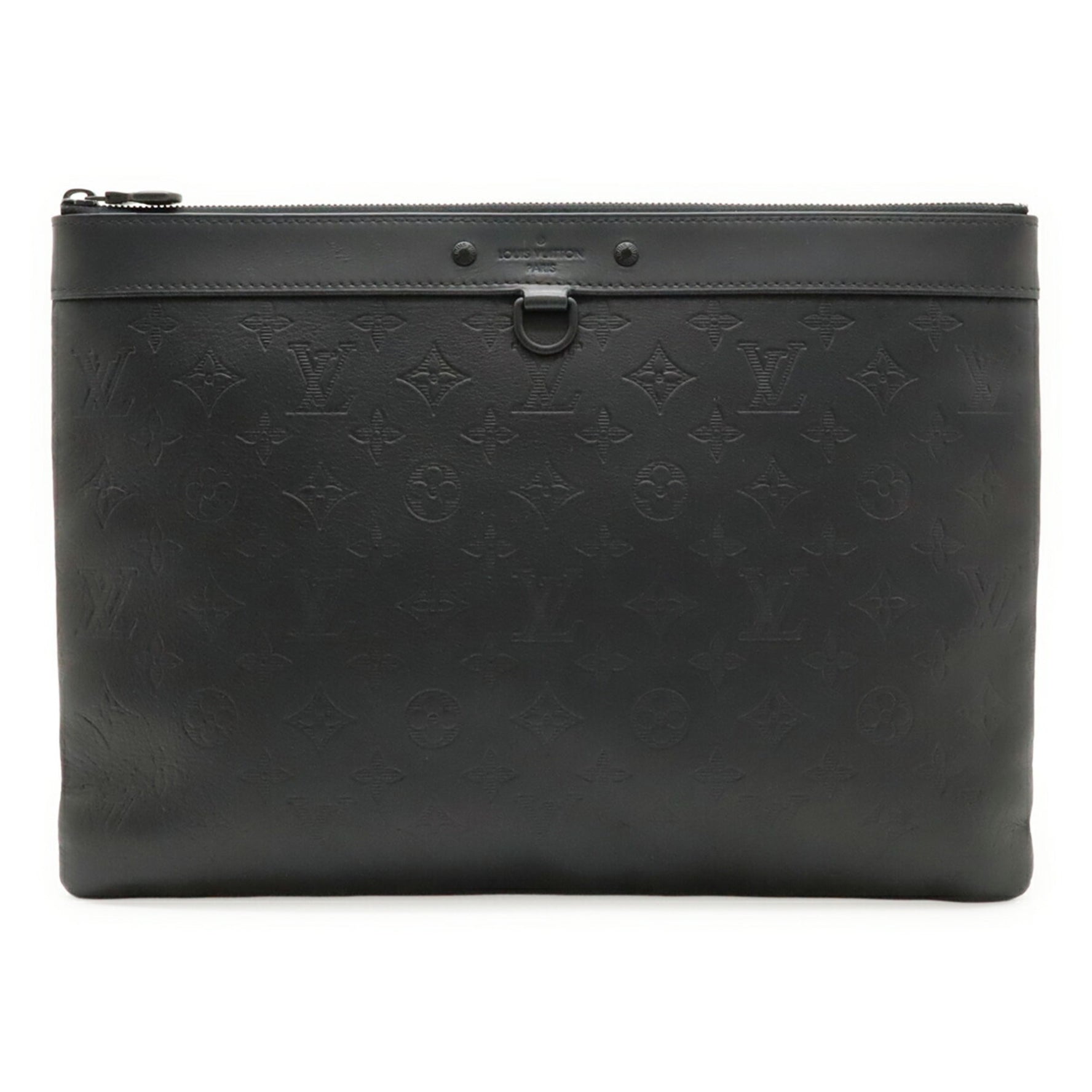 LOUIS VUITTON Monogram Shadow Pochette Discovery Clutch Bag/Second Bag