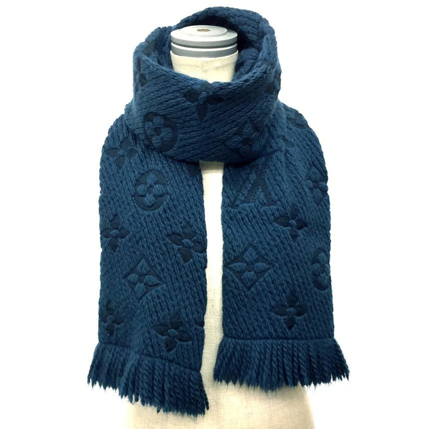 Louis Vuitton Monogram Muffler Escharp Mania Wool x Silk Vuitton Men and Women