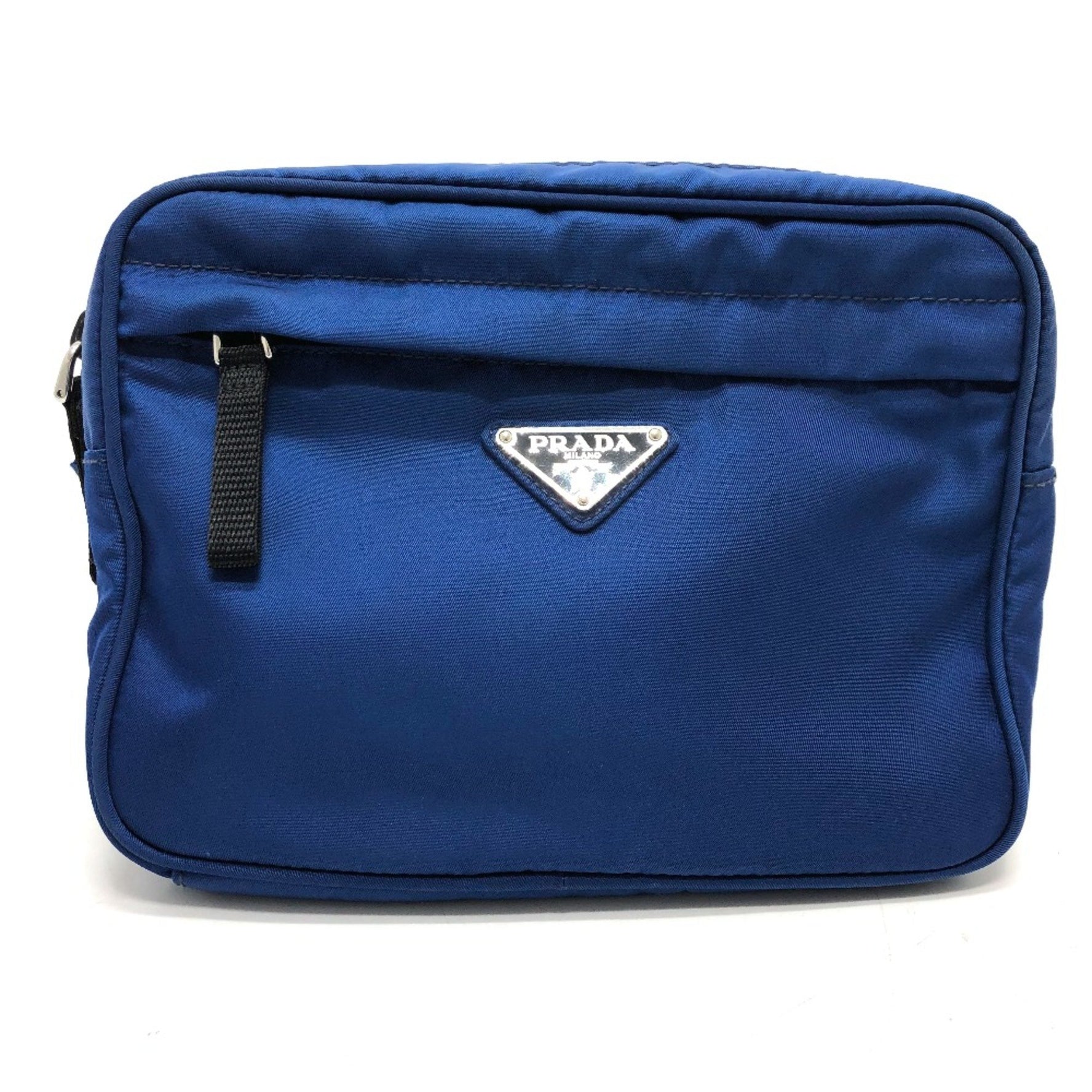 PRADA Triangle logo Bag Waist Pouch SilverHardware