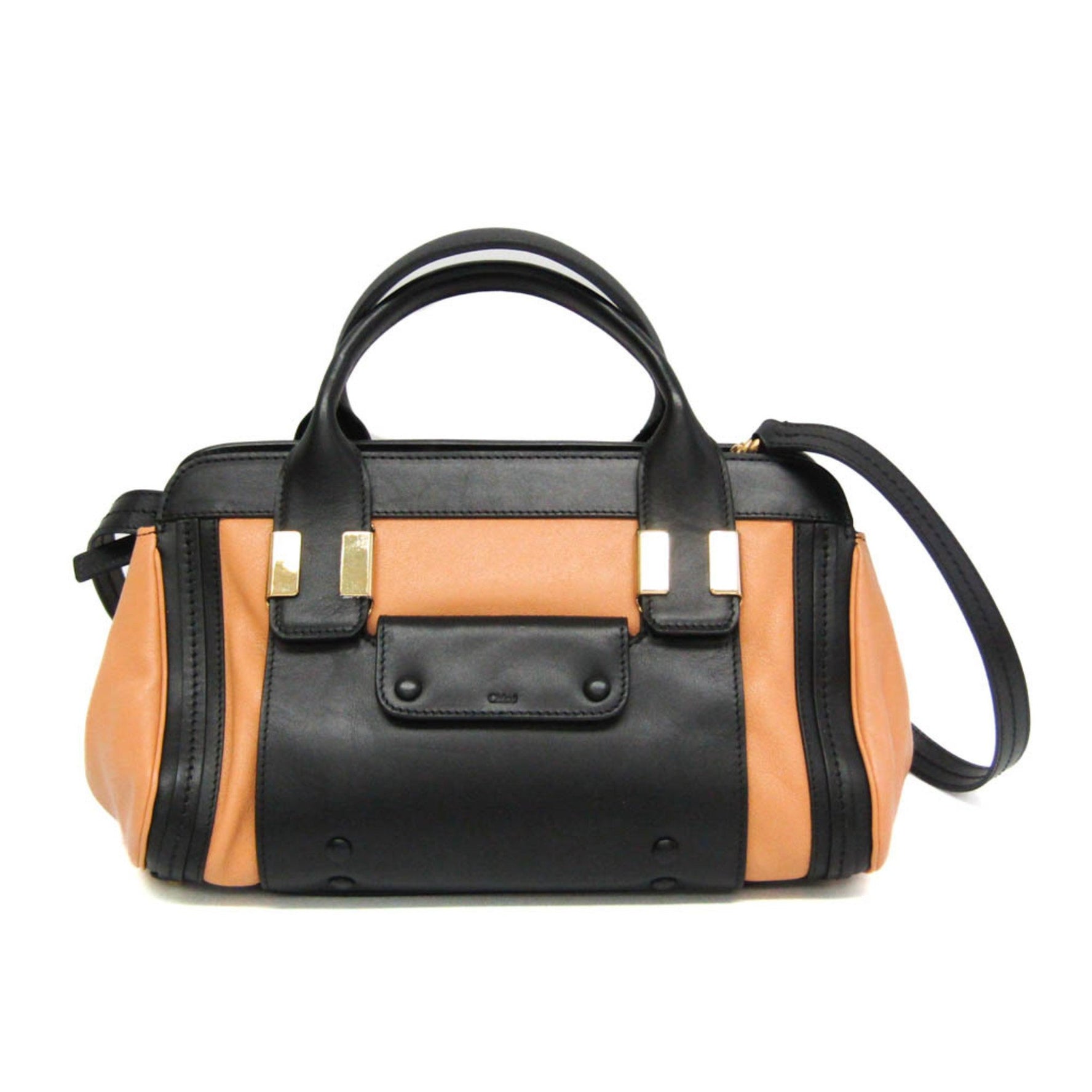 Chloé Little Alice Leather Handbag,Shoulder Bag Black,Camel