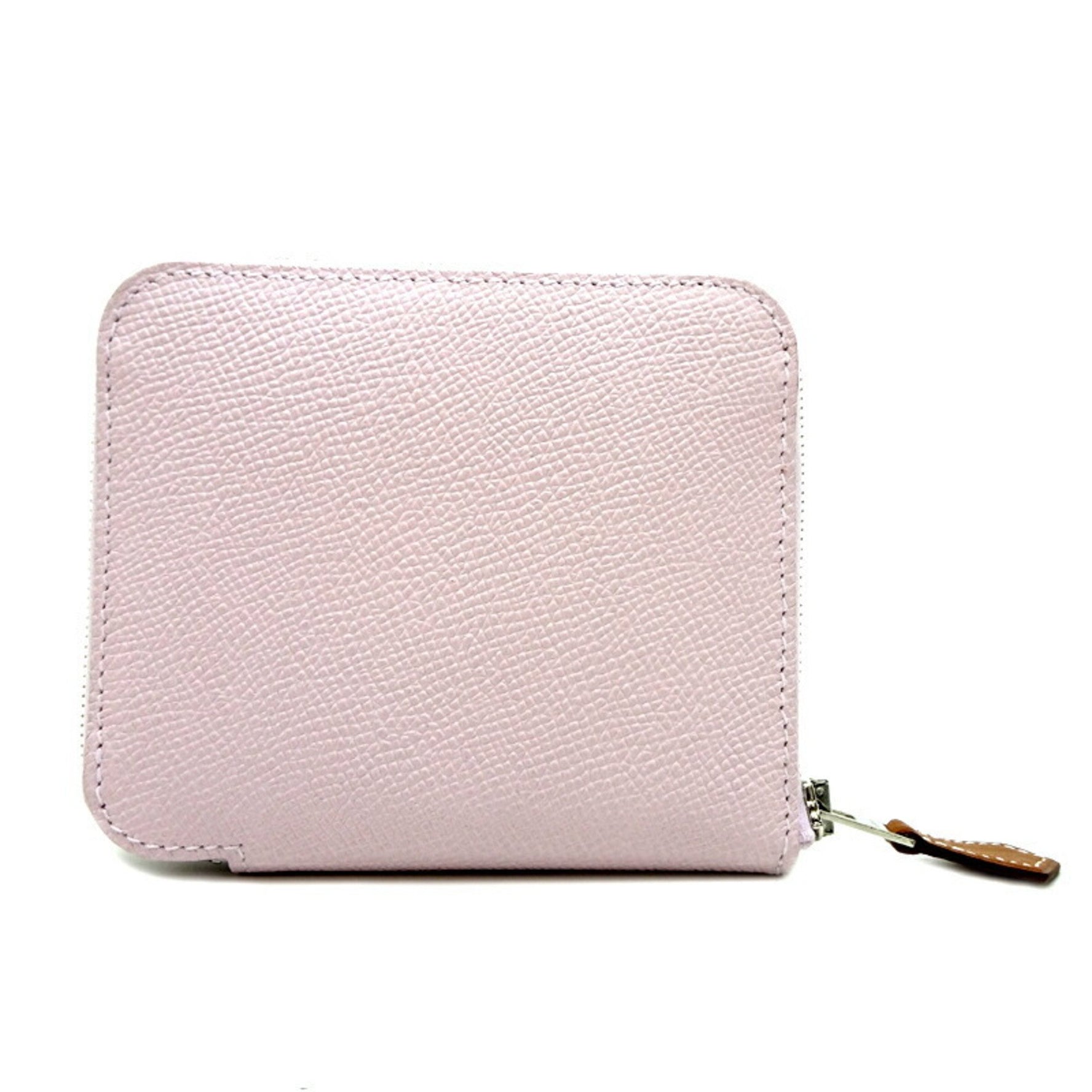 Hermes Hermès Azap Compact Silkin W Stamp, Made in 2024, Coin Case, Epsom Leather, Mauve Pale