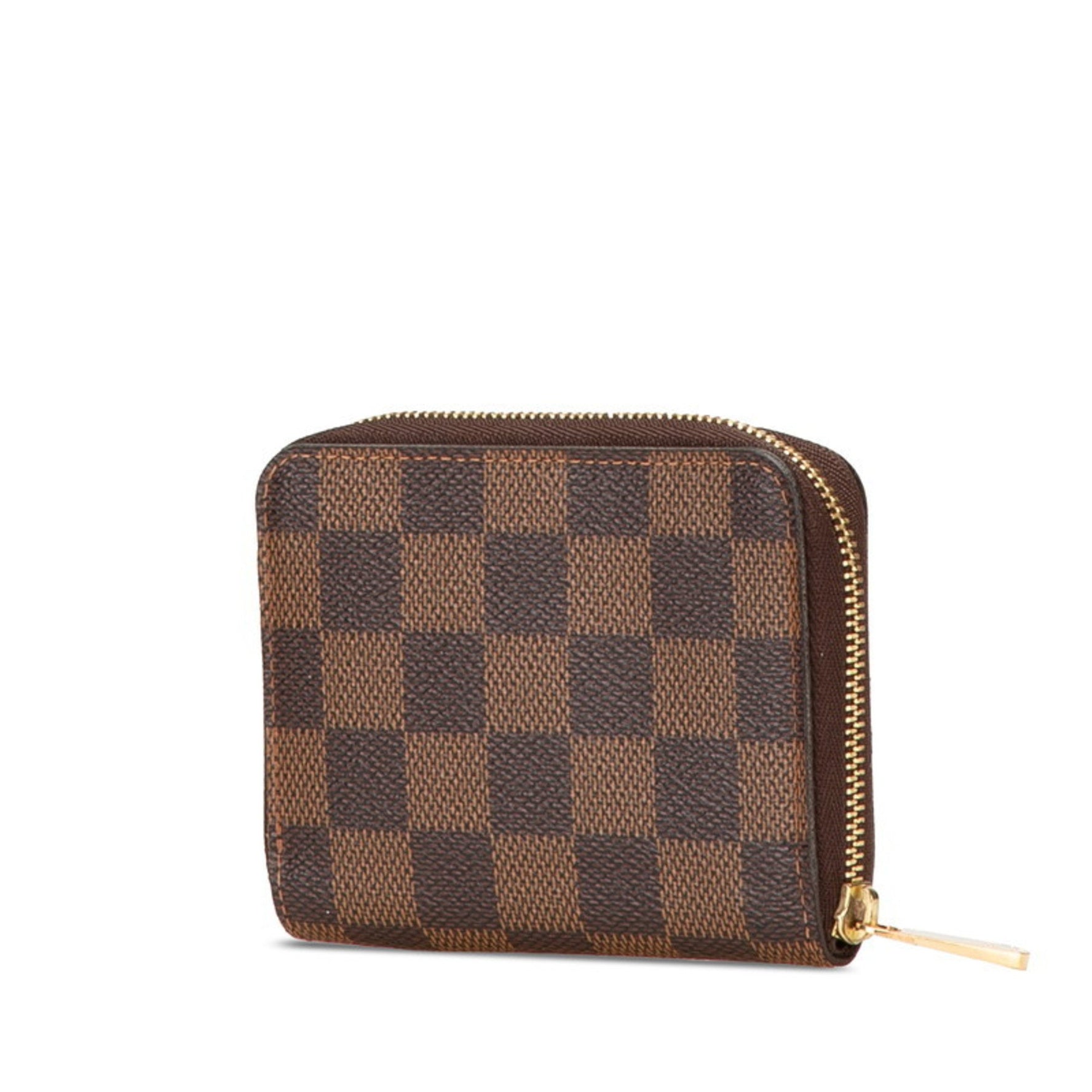 Louis Vuitton Damier Zippy Coin Purse Case PVC Leather
