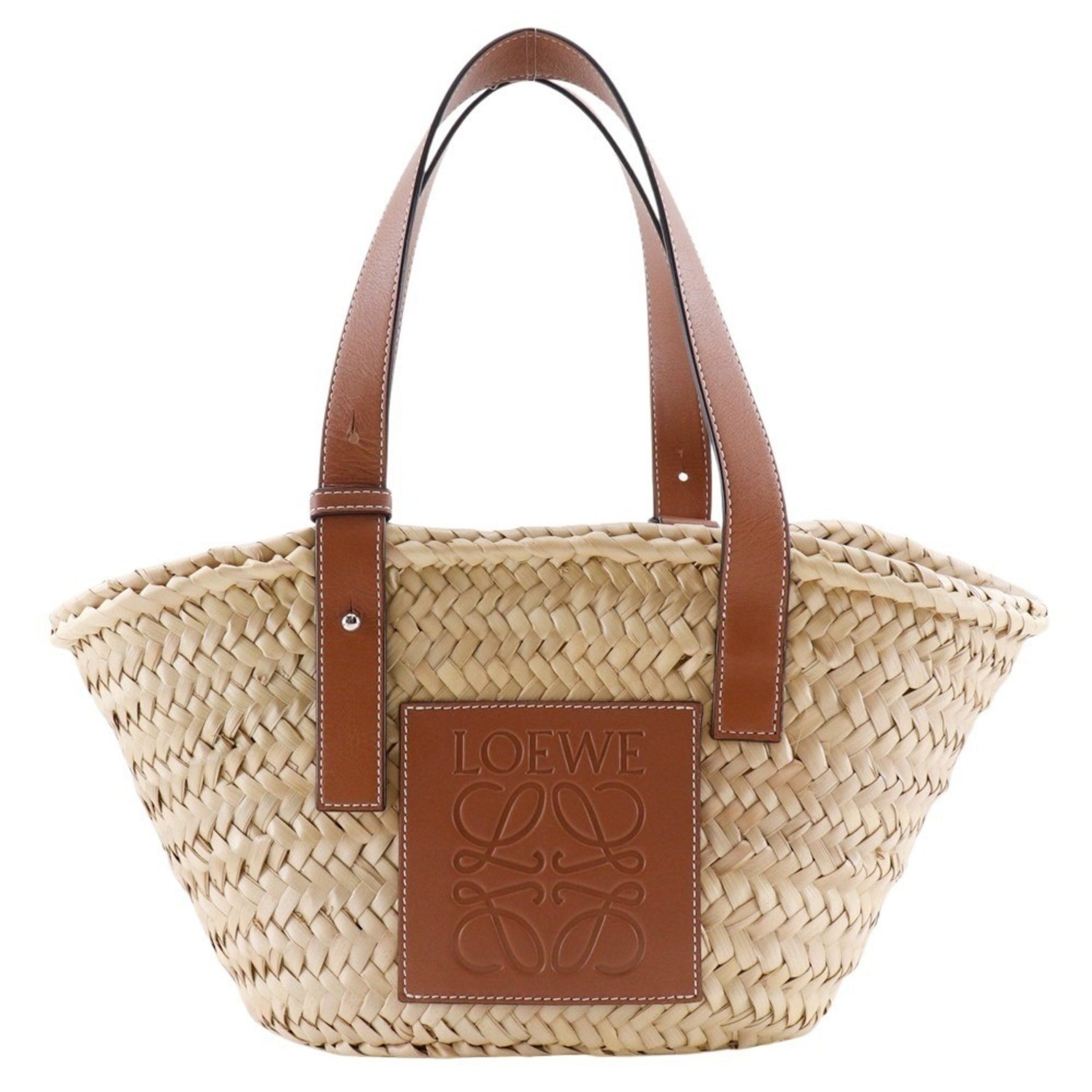 LOEWE Basket Bag, Small, Tote Raffia and Leather