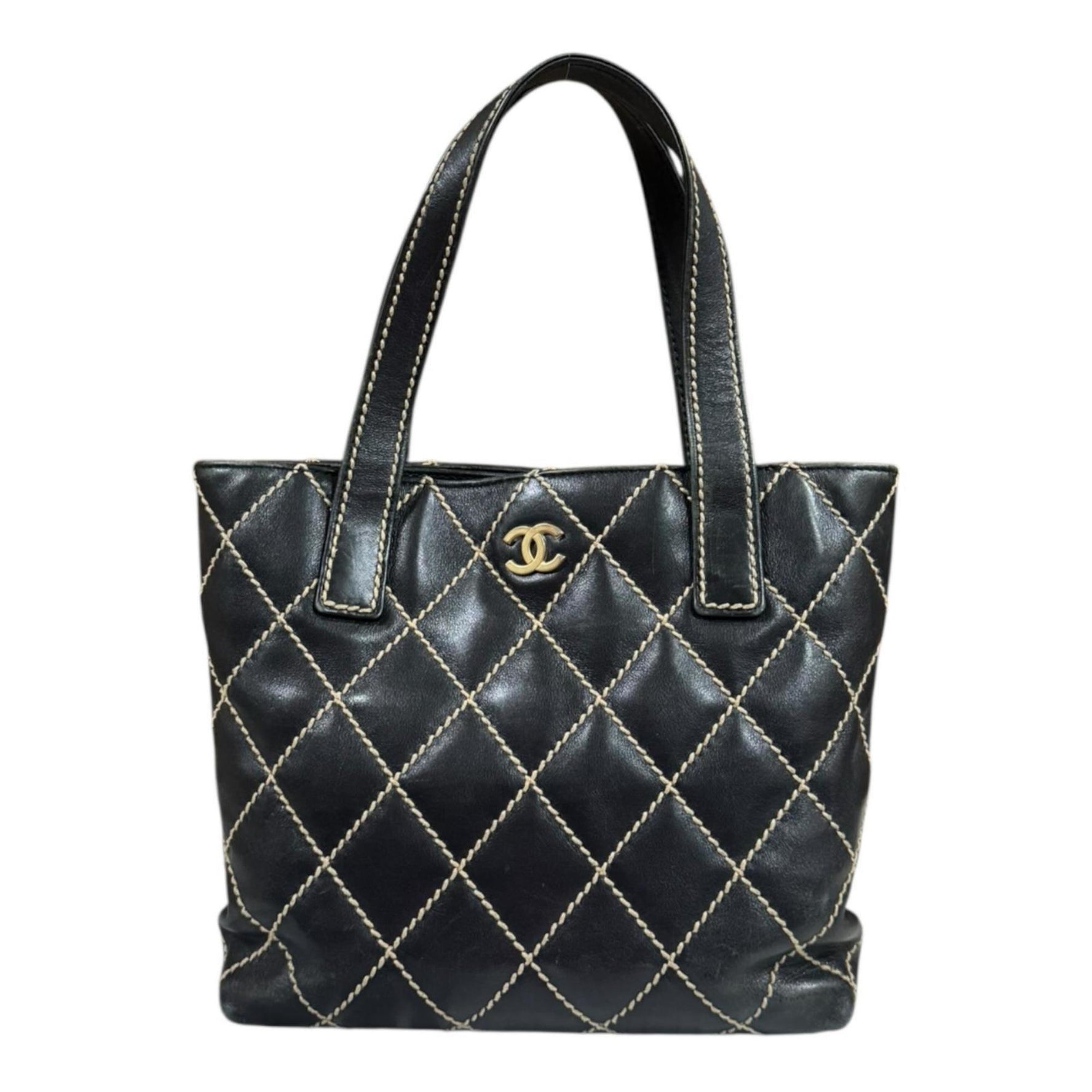 CHANEL Wild Stitch Handbag, Leather Handbag