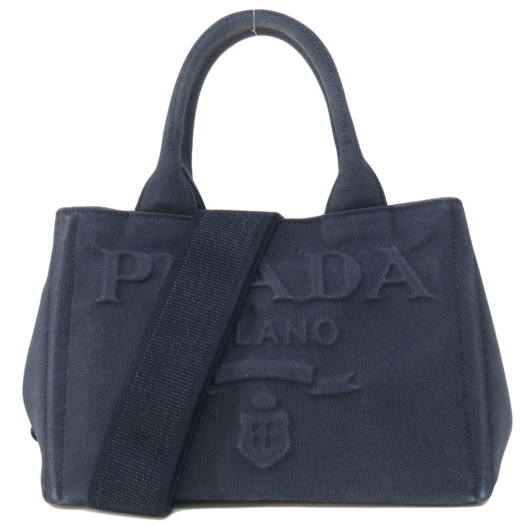 PRADA Canapa Handbag Canvas