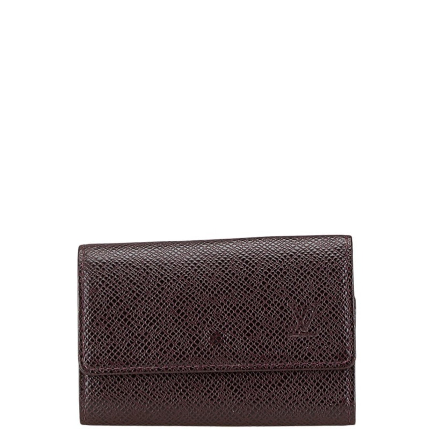 Louis Vuitton Taiga Multicle 6 Key Case Acajou Brown PVC Leather