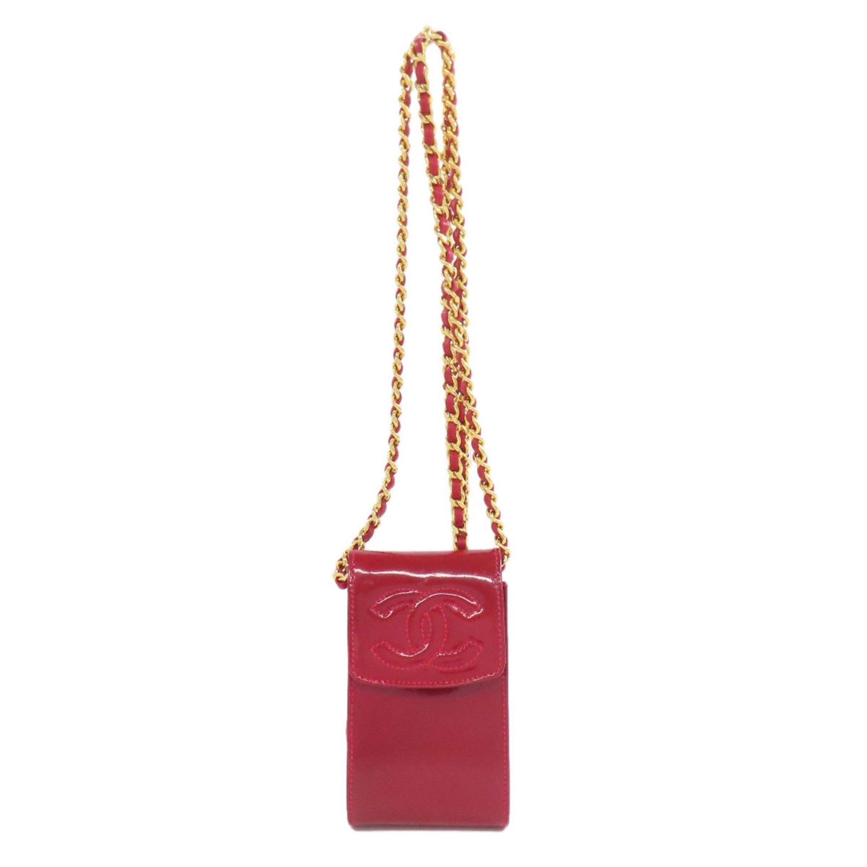 Chanel Coco Mark Chain Shoulder Pouch Enamel
