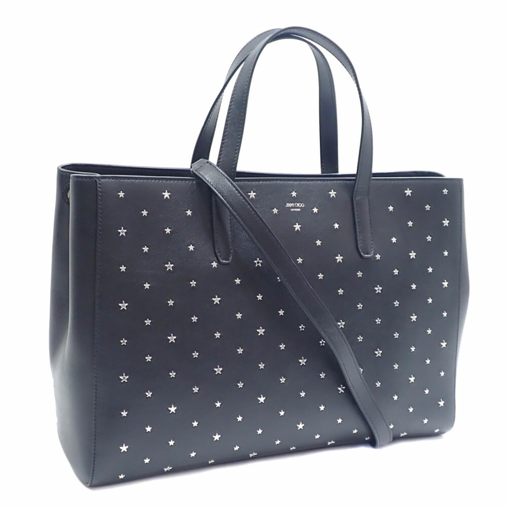 Jimmy Choo leather tote bag with studs and stars