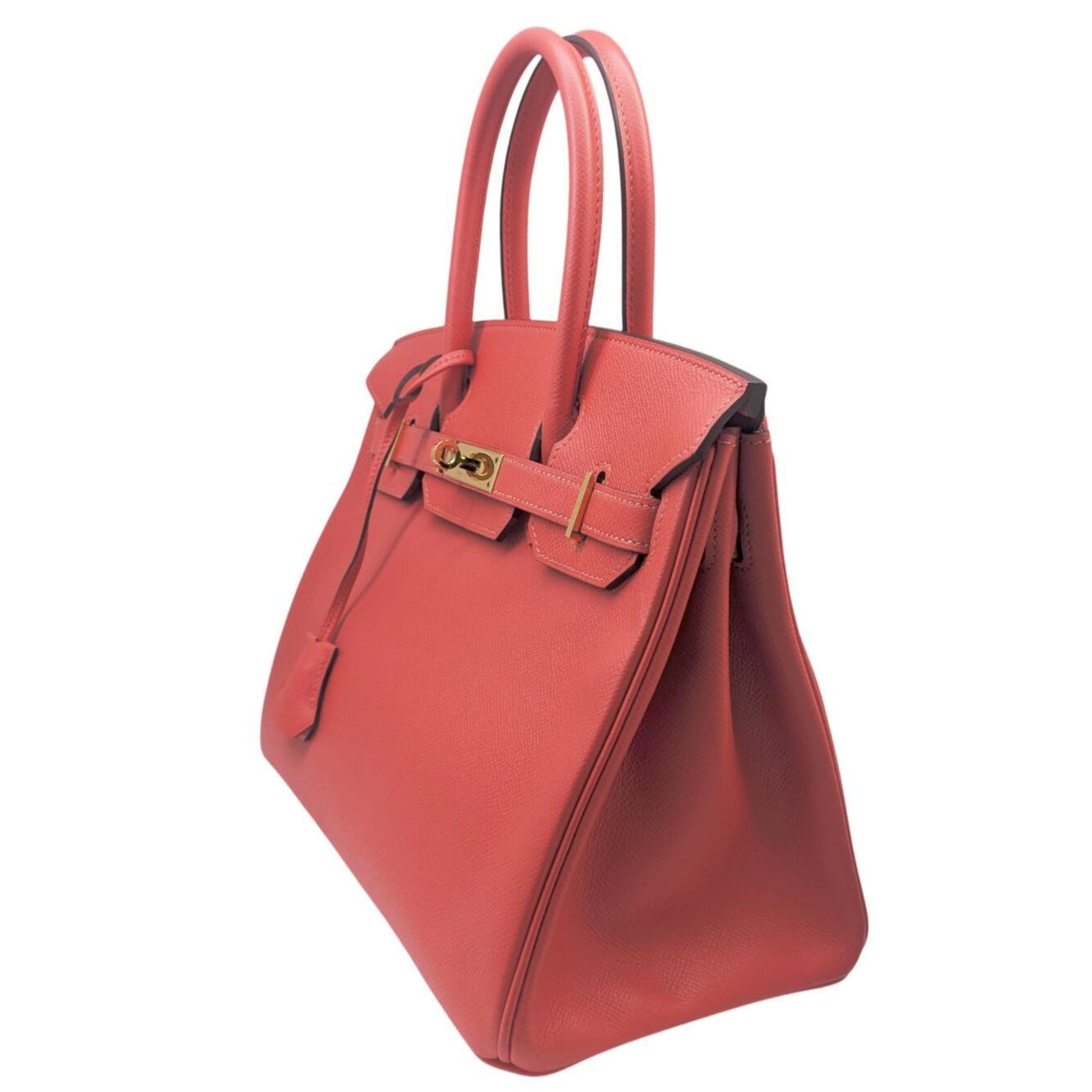 HERMES Birkin 30 Epson Rose Jaipur Pink Red Handbag for Women