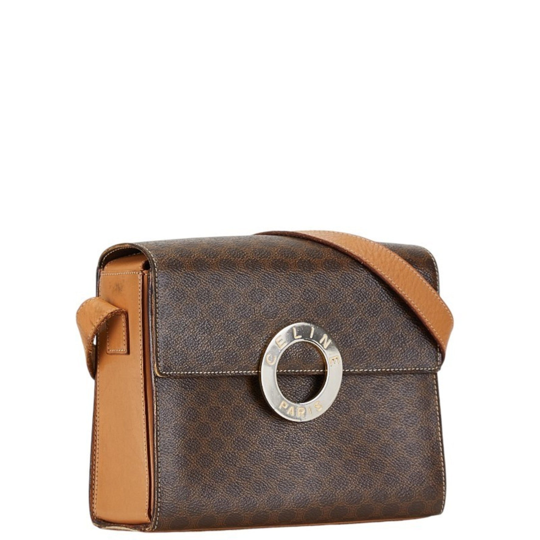 Celine Macadam Shoulder Bag PVC Leather
