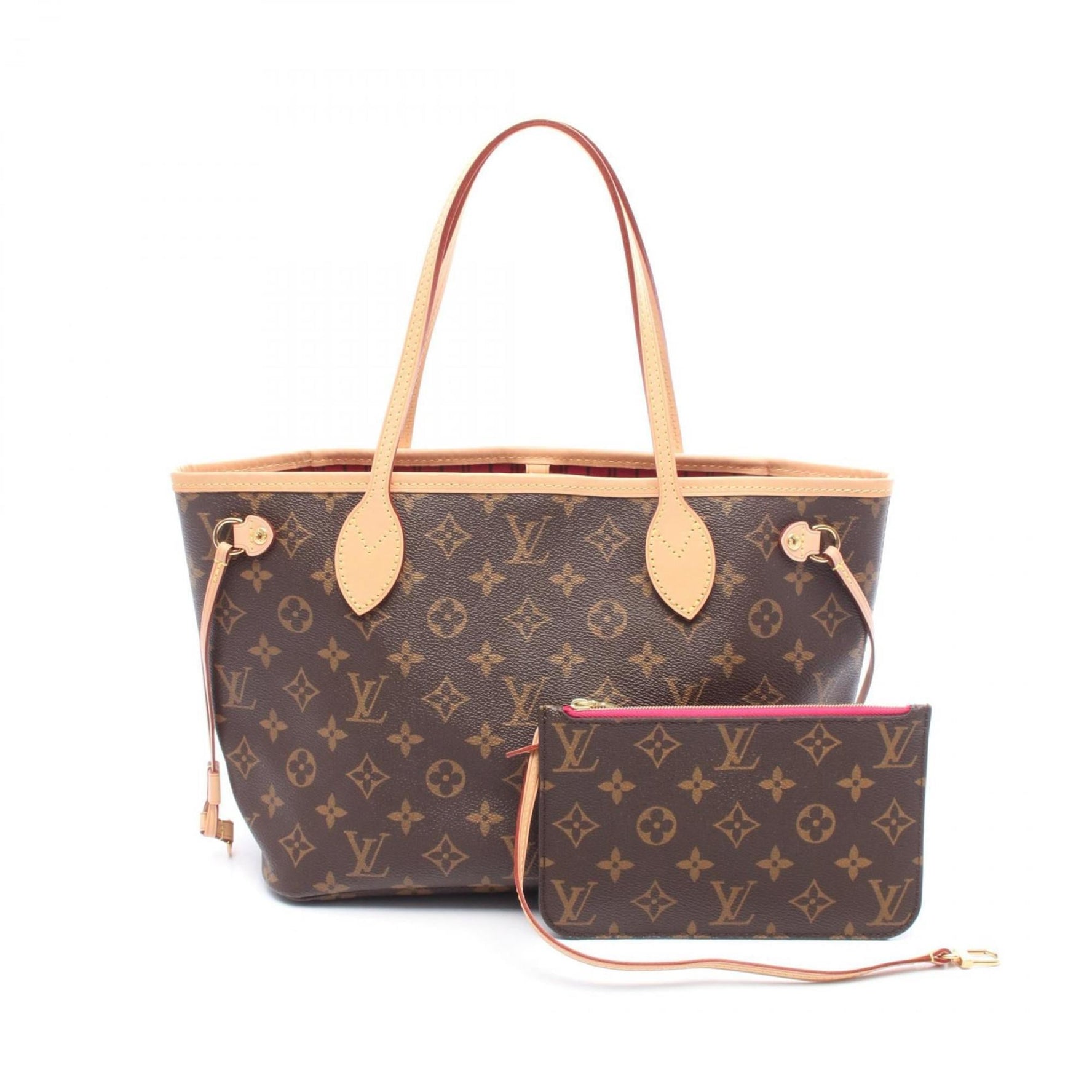 Louis Vuitton Neverfull PM Monogram Pivoine Tote Bag, Coated Canvas and Leather, Brown