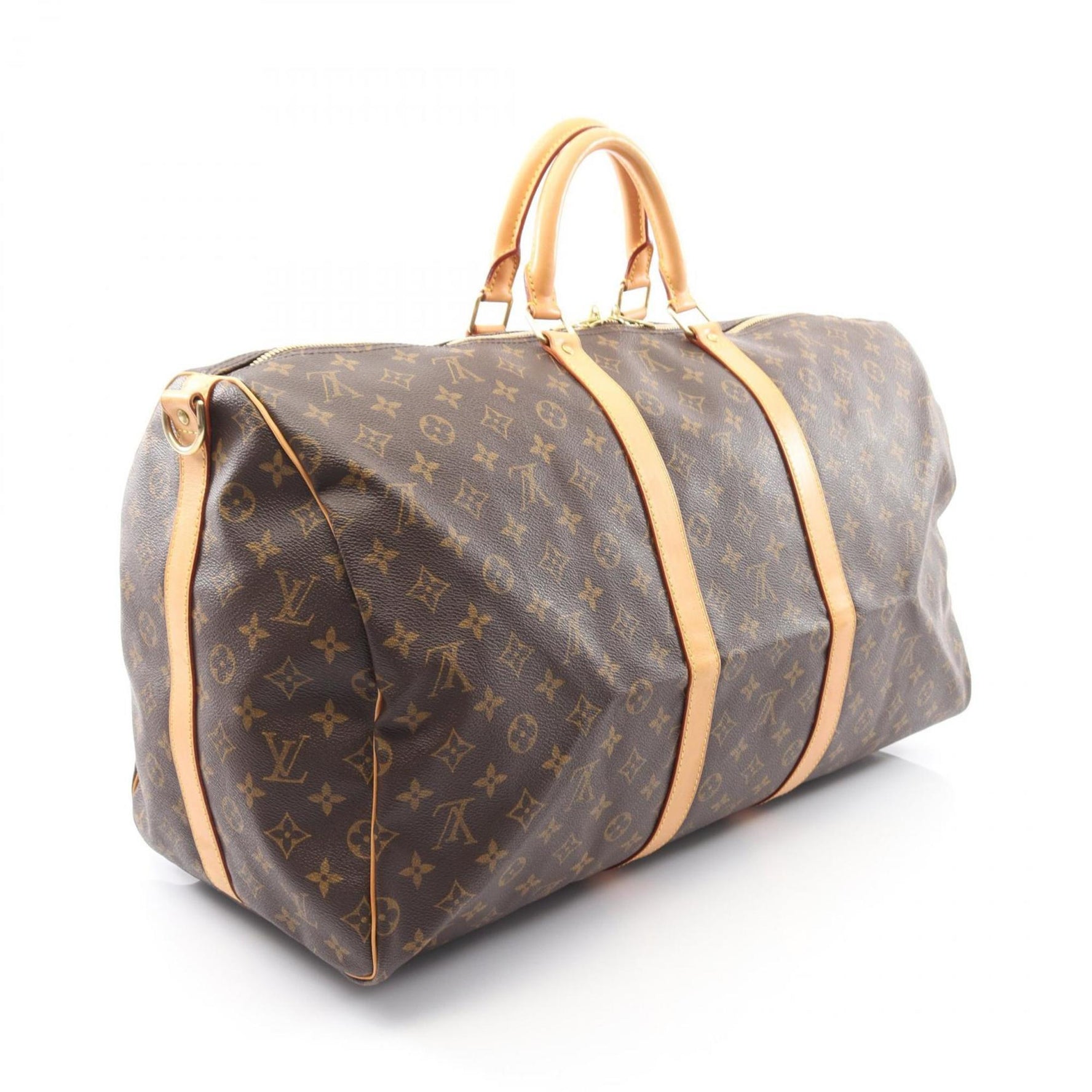 Louis Vuitton Keepall Bandouliere 55 Boston Bag, Coated Canvas and Leather, Monogram, Men's