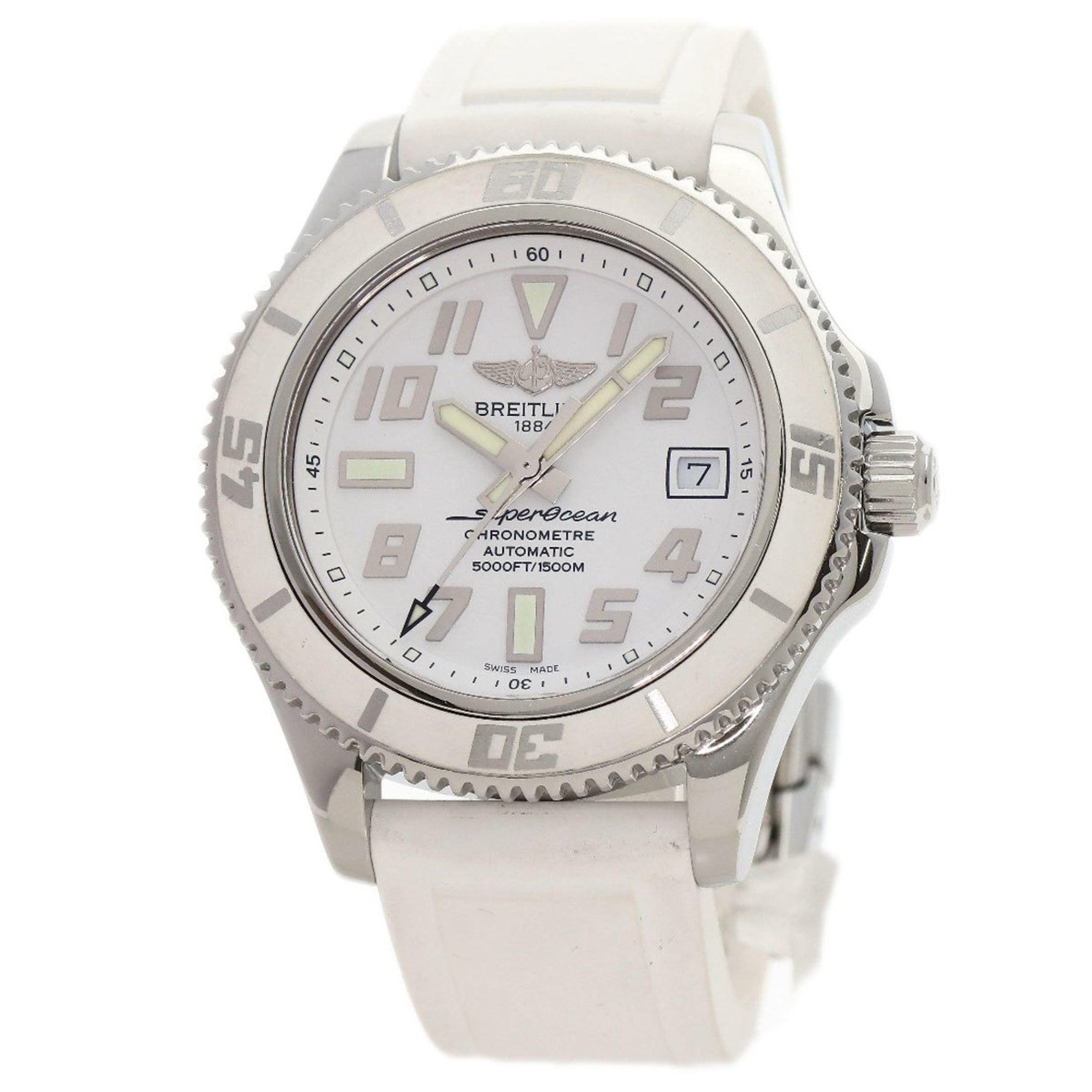 BREITLING Superocean 42 Date Watch Stainless Steel Rubber