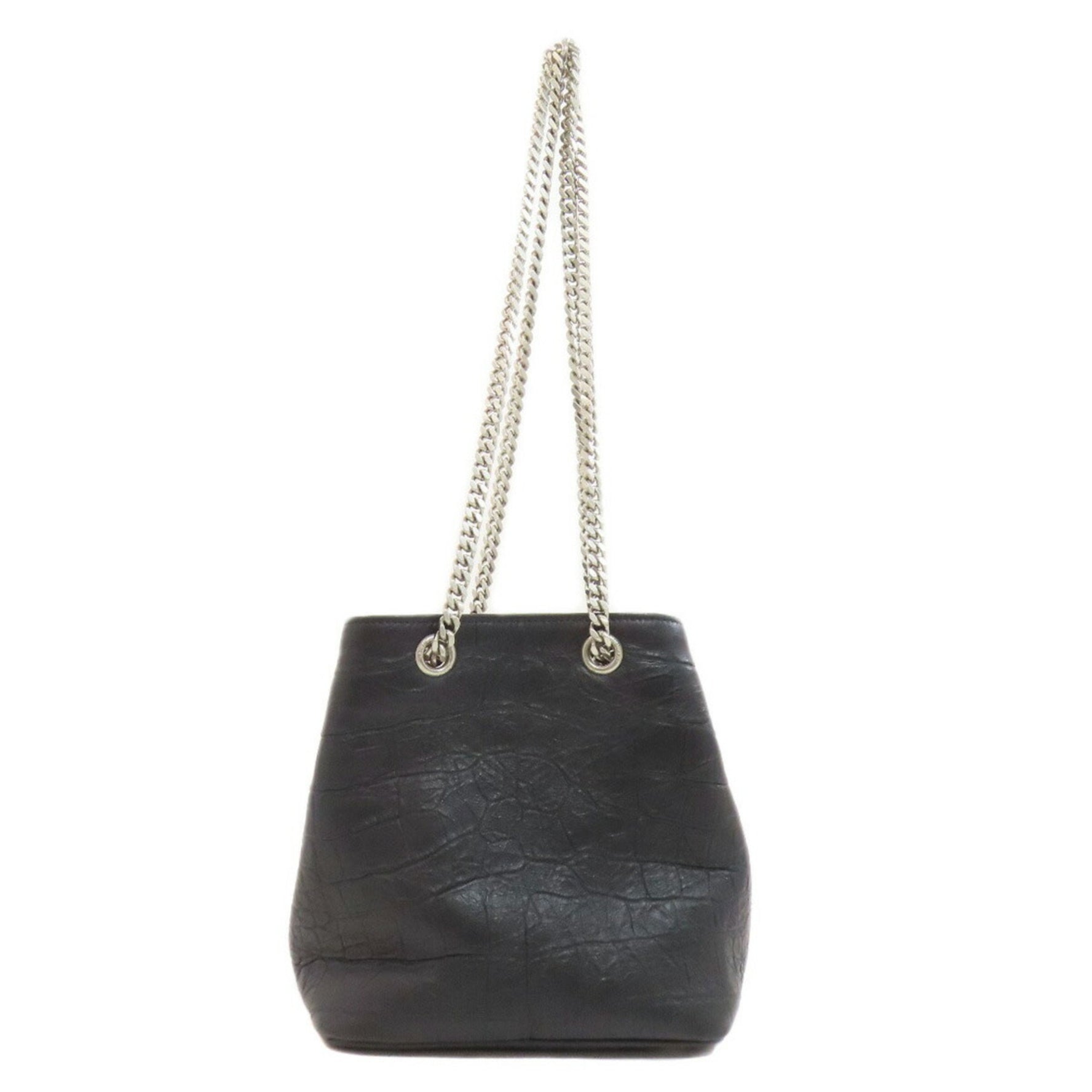 Saint Laurent embossed chain shoulder bag leather SAINT LAURENT