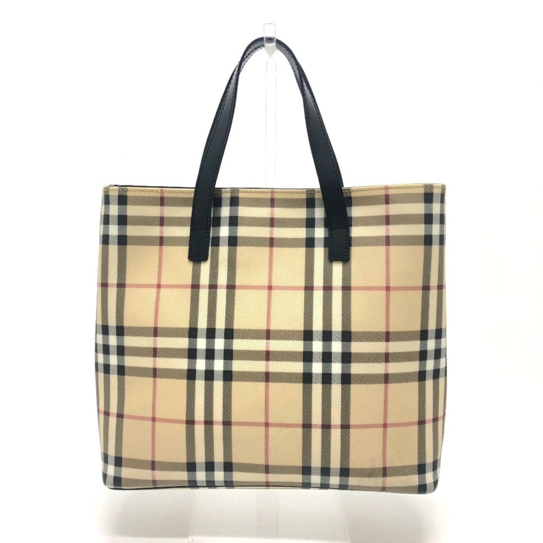 BURBERRY Check Tote Bag in PVC/Leather