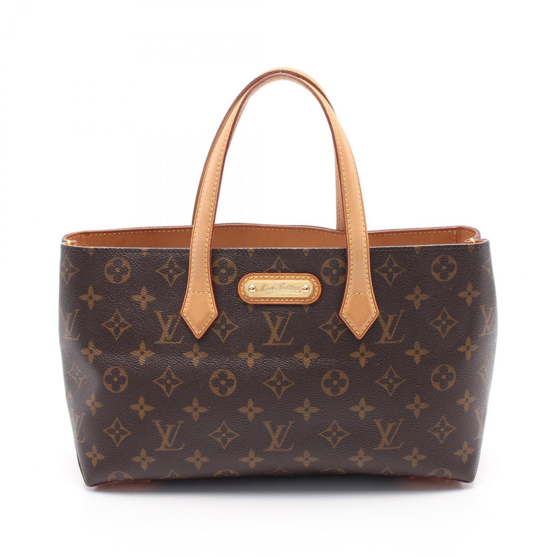 Louis Vuitton Wilshire PM Monogram Handbag Coated Canvas Leather