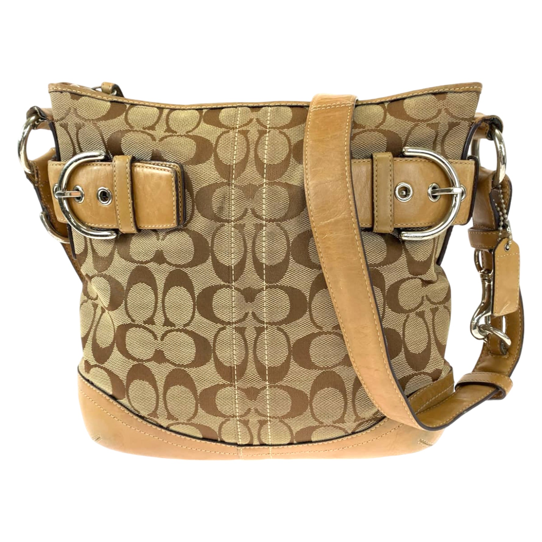 COACH Signature Canvas 3574 Shoulder Bag Pochette Crossbody
