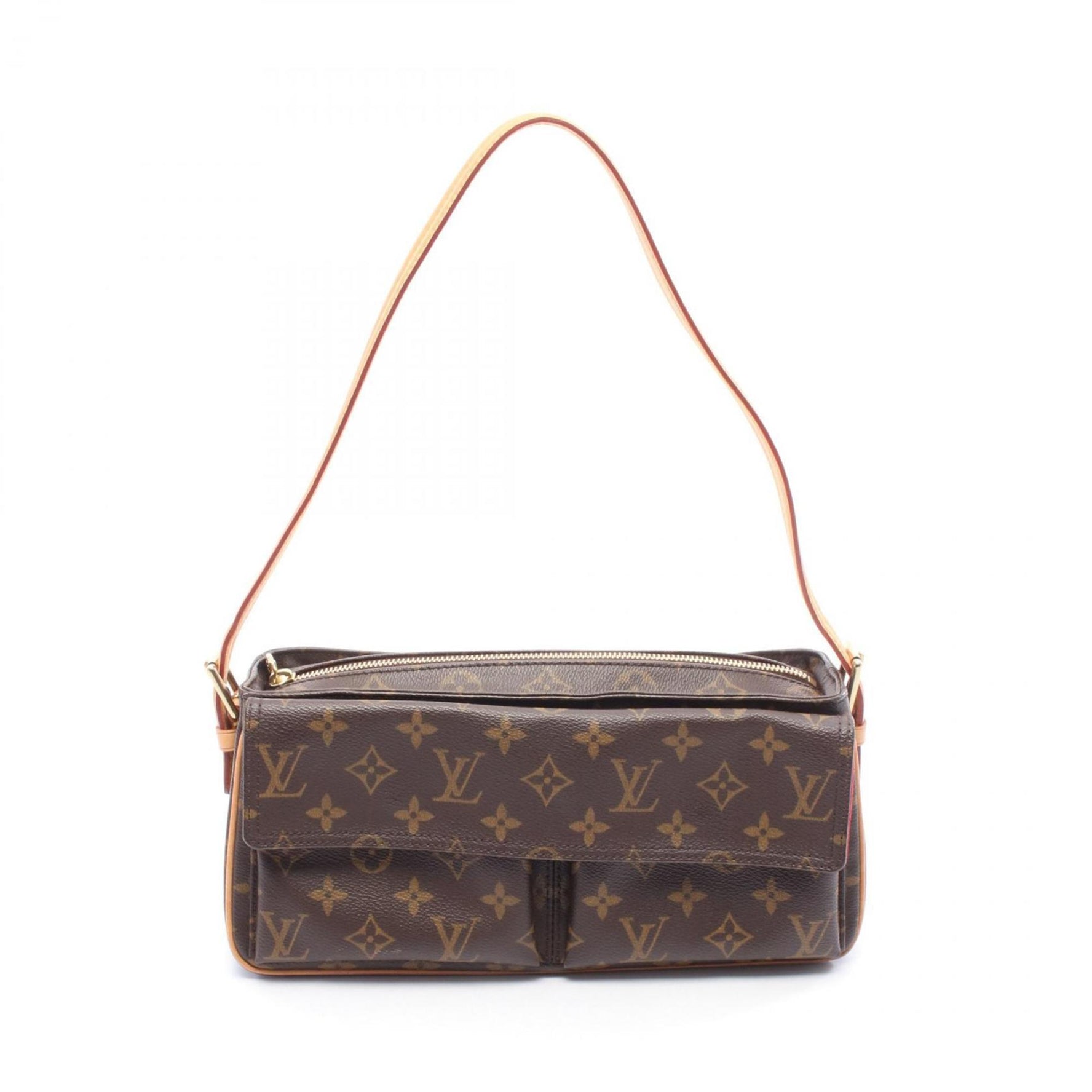 Louis Vuitton Viva Cite MM Shoulder Bag in Coated Canvas and Leather with Monogram Design