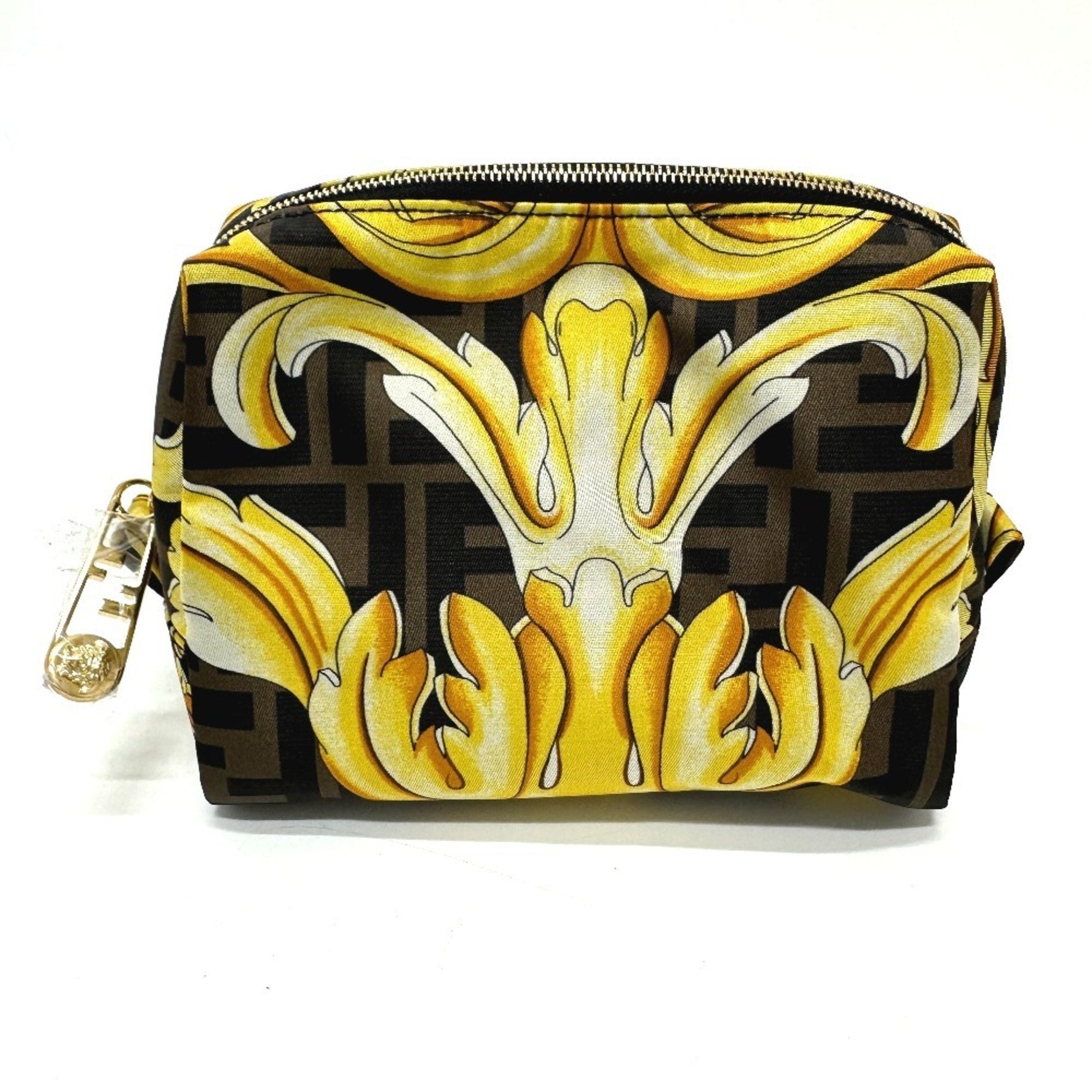 FENDI Versace collaboration FENDACE Zucca pouch nylon brown