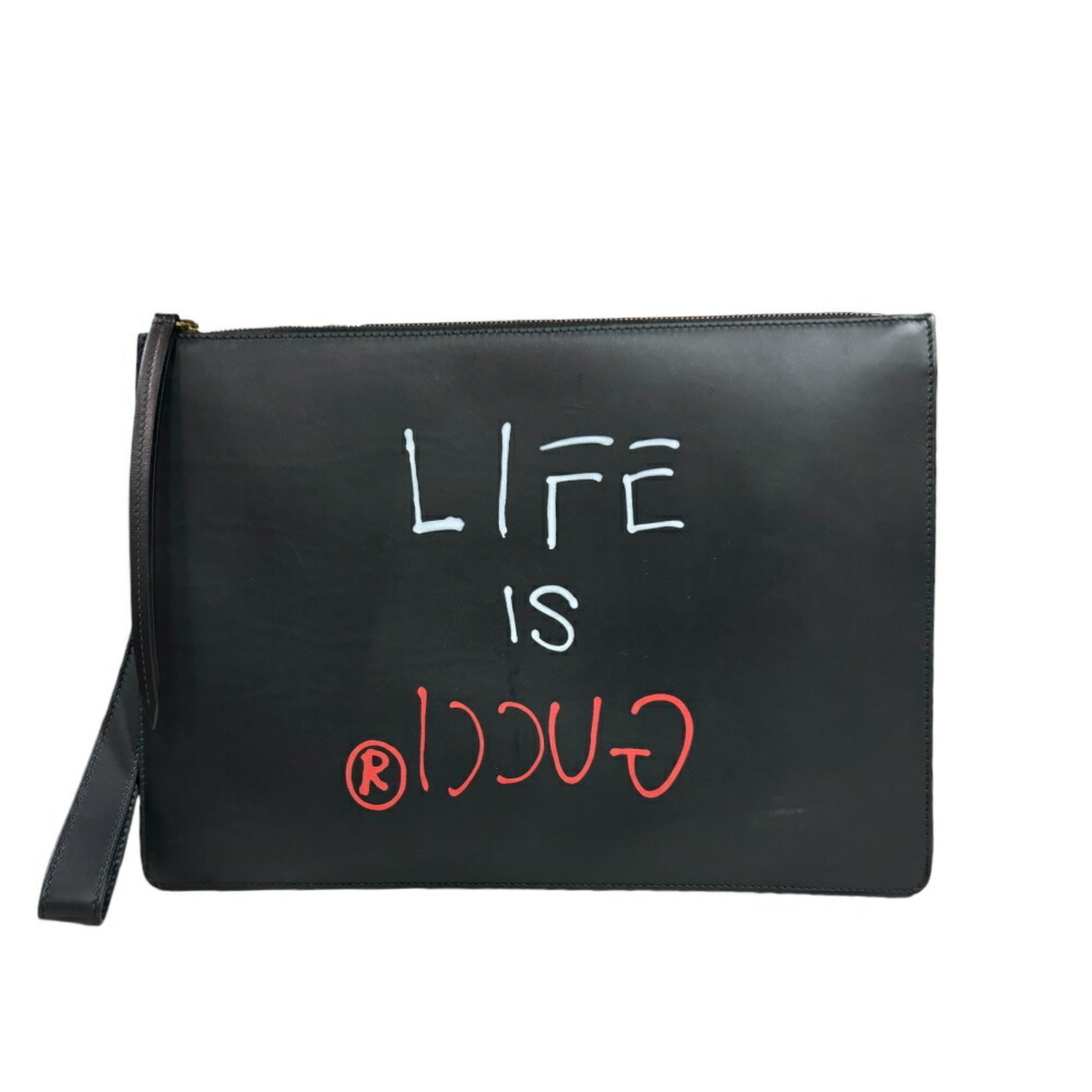 Gucci Ghost Clutch Bag Leather
