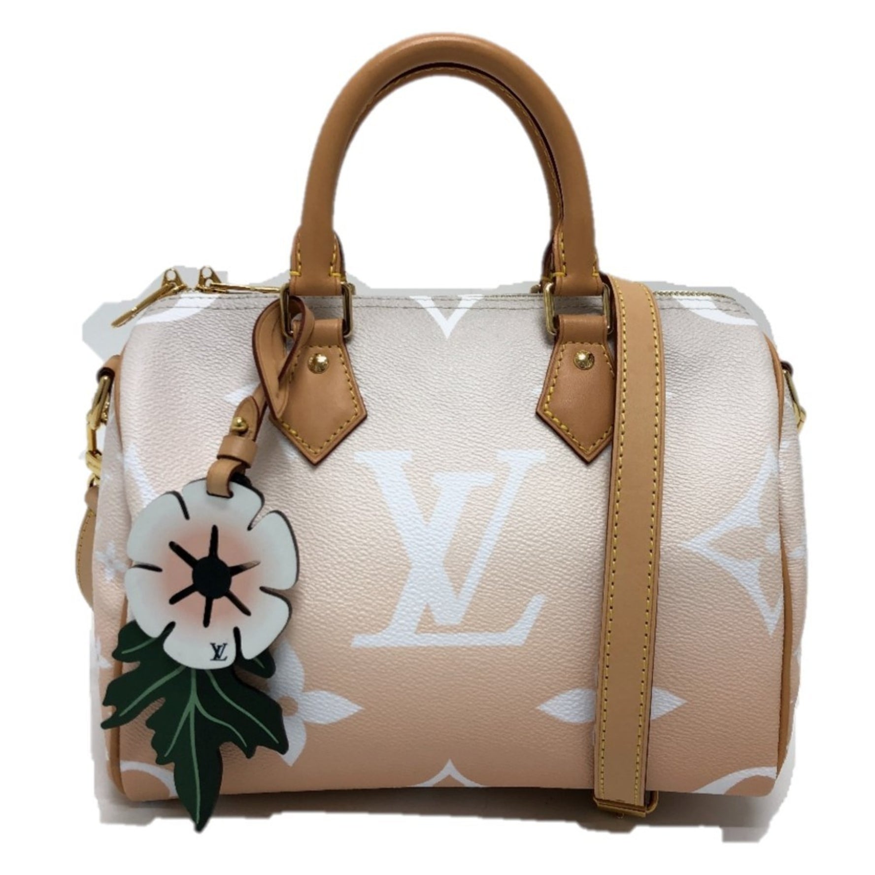 LOUIS VUITTON Monogram Giant Gradient Speedy Bandouliere 25 Mini Boston Bag/Shoulder Bag in Canvas, Blue Pink